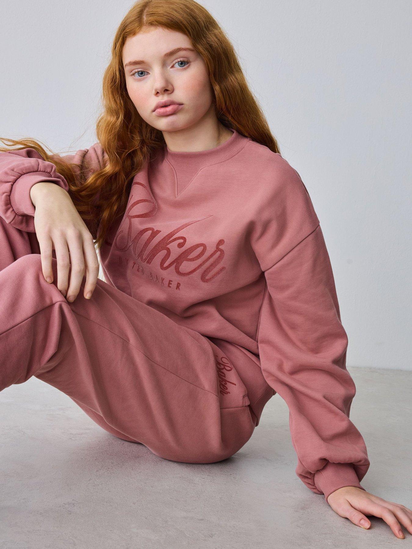 Image 3 of 6 of Ted Baker Older Girls Logo Sweat Set - Pink