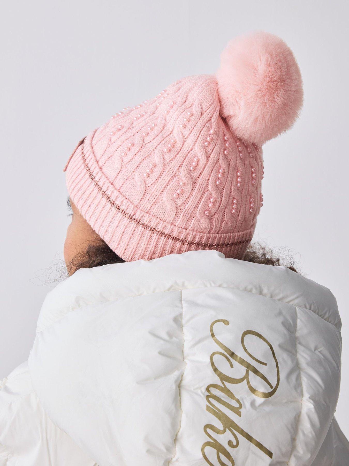 Image 7 of 7 of Ted Baker Older Girls Pearl Hat Set - Pink