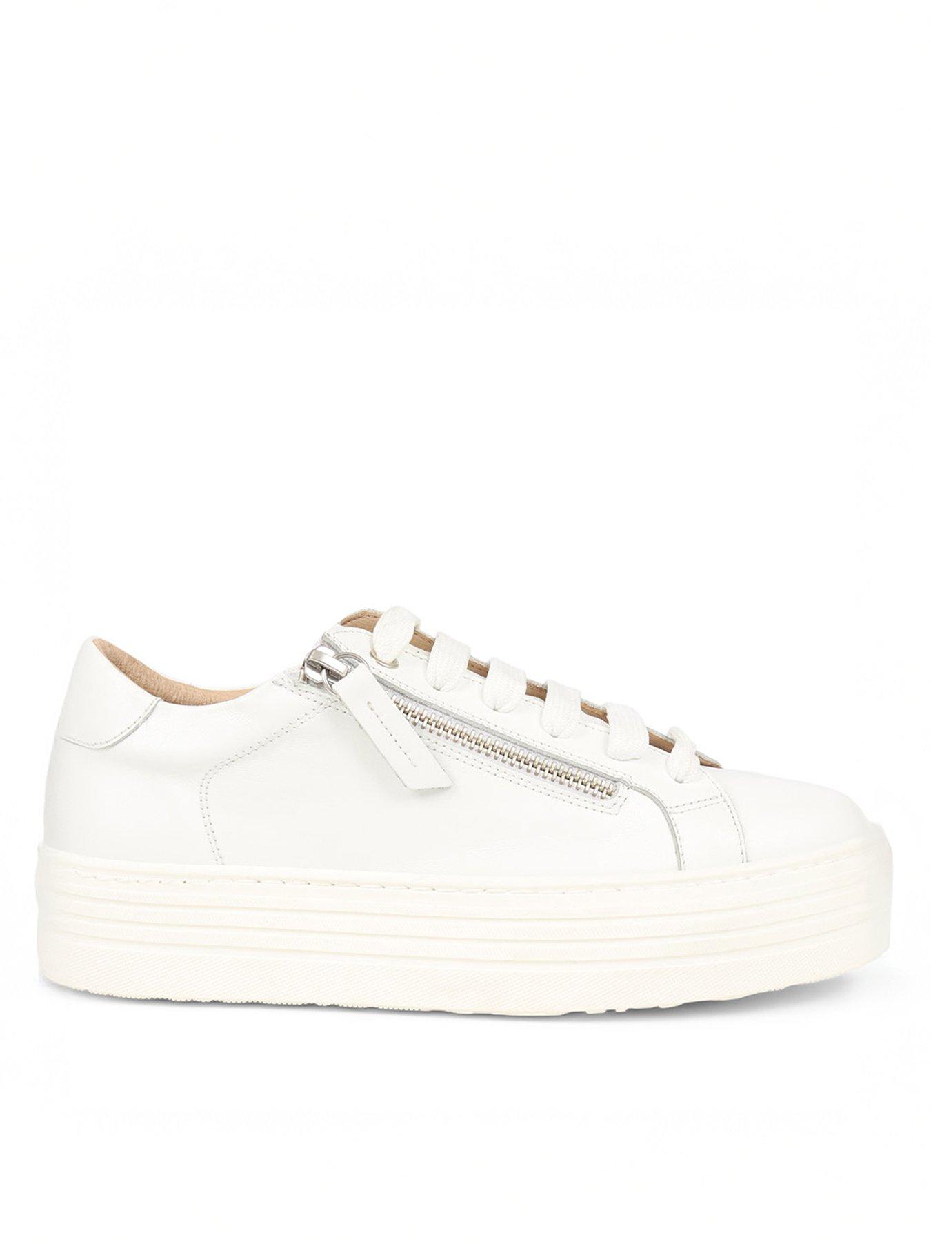 Jones Bootmaker Amalia Flatform Trainer - White