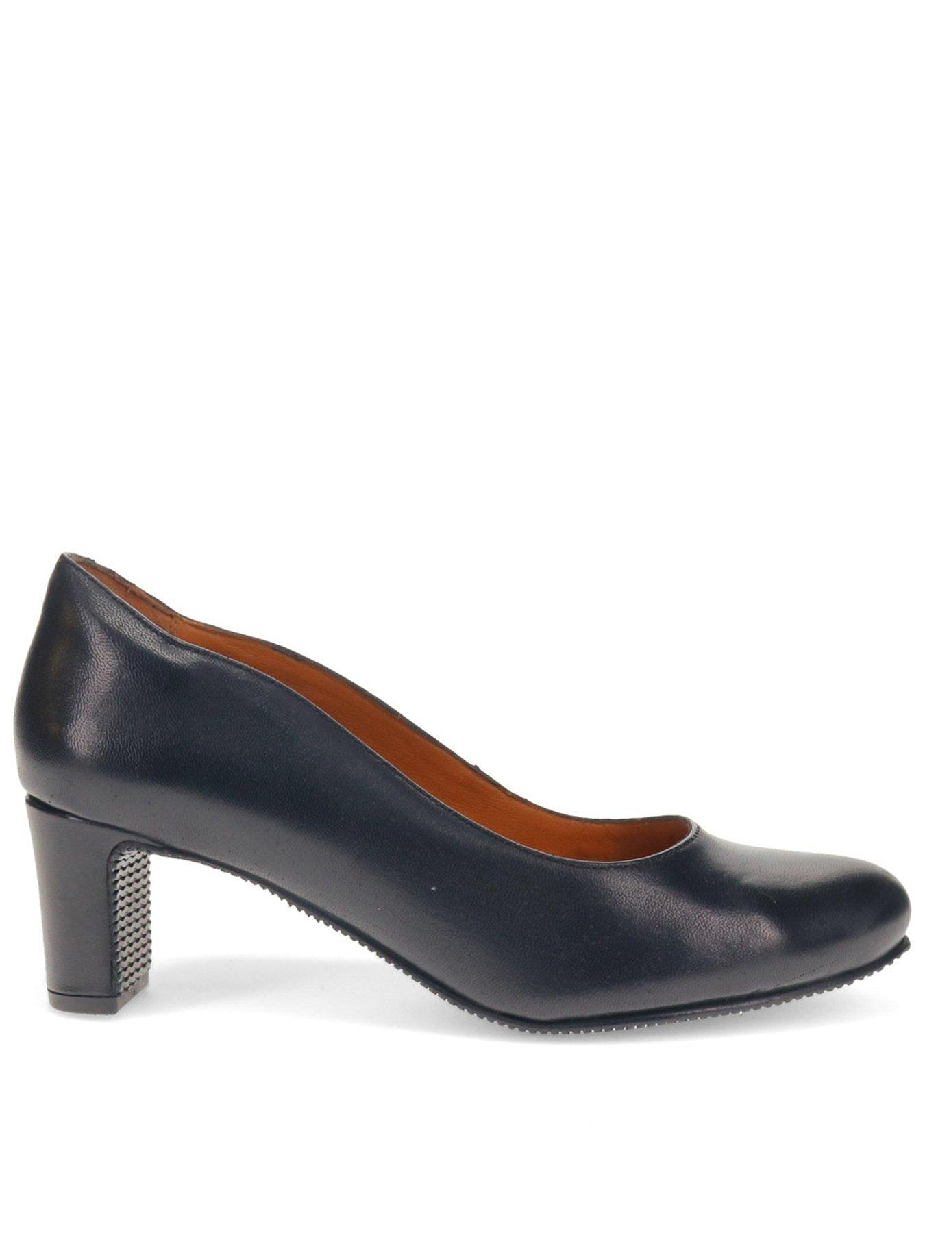 Jones The Bootmaker Zoey Wide Fit Leather Court Shoe - Black