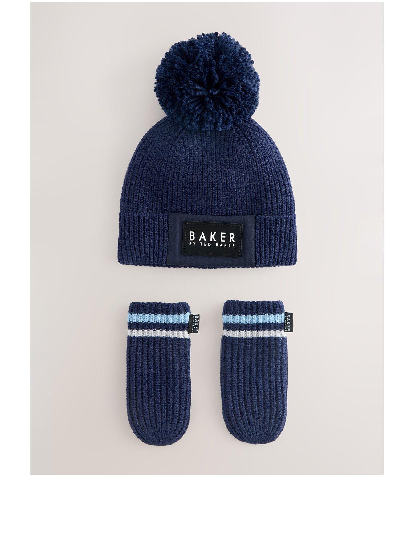 Ted Baker Younger Boys Pom Hat Set - Navy