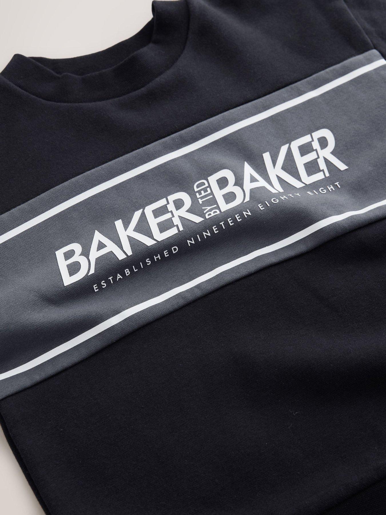 Image 5 of 6 of Ted Baker Older Boys Panel Sweat Set - Black