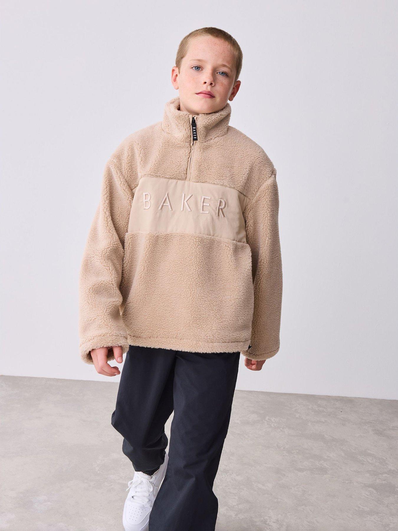 Ted Baker Older Boys Funnel Fleece - Beige