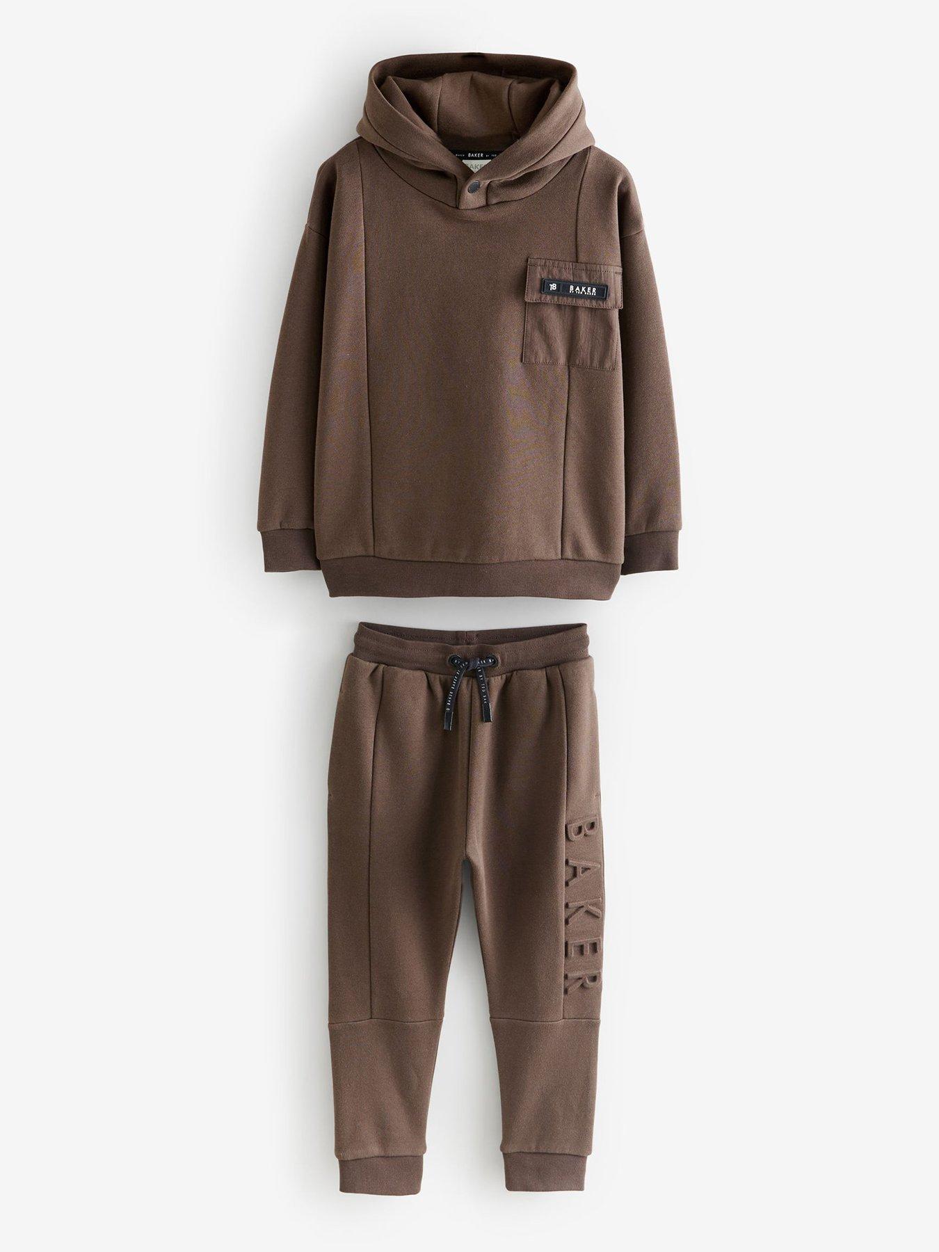 ted-baker-older-boys-sweat-set-brown