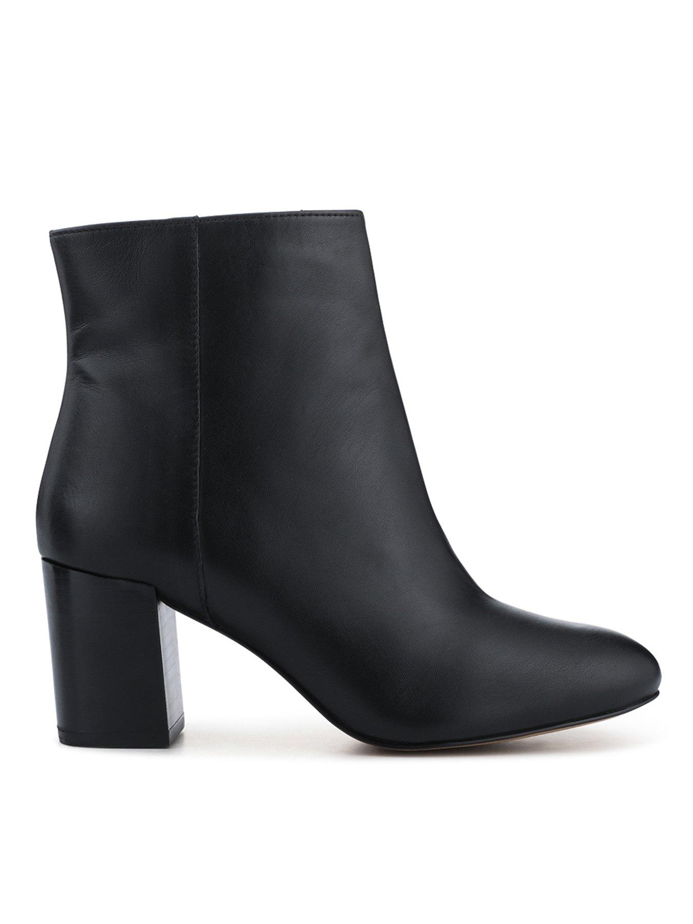 Jones The Bootmaker Neptune Wide Fit Heeled Ankle Boot - Black