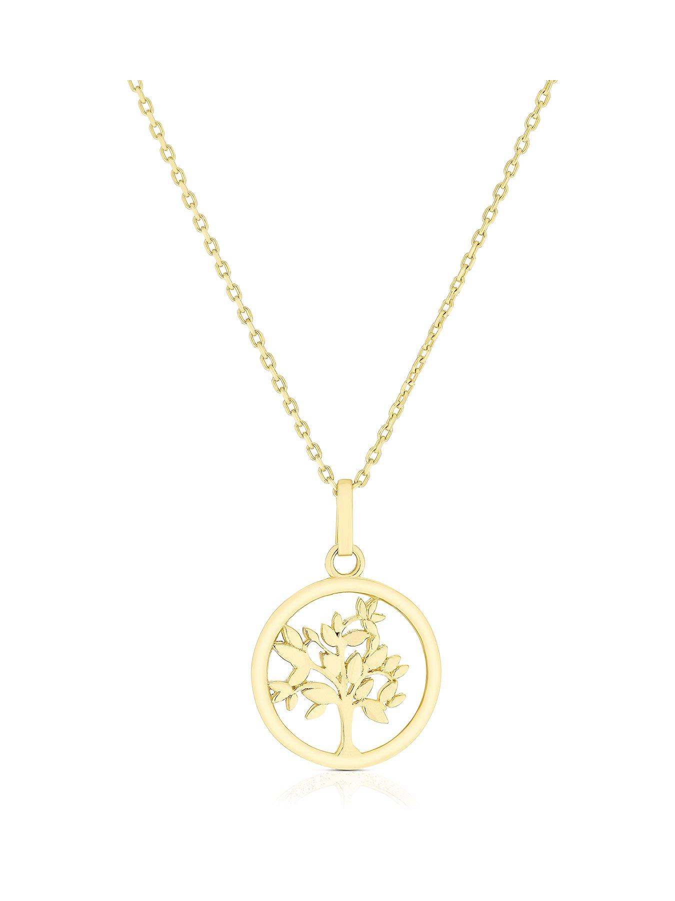 H. Samuel 9ct Gold Round Tree Pendant Necklace