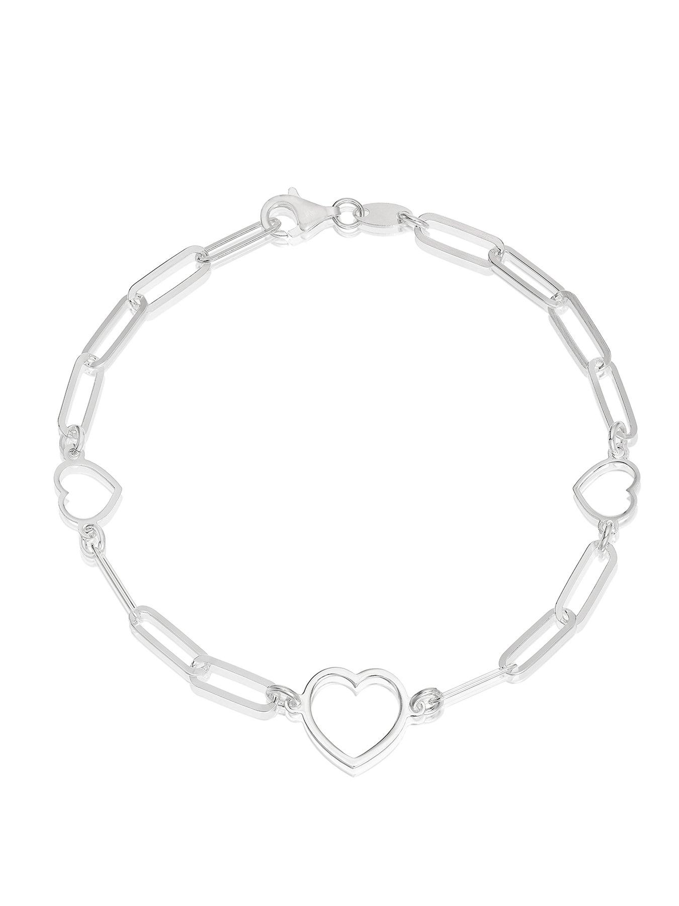 H. Samuel Sterling Silver Heart Detail Bracelet