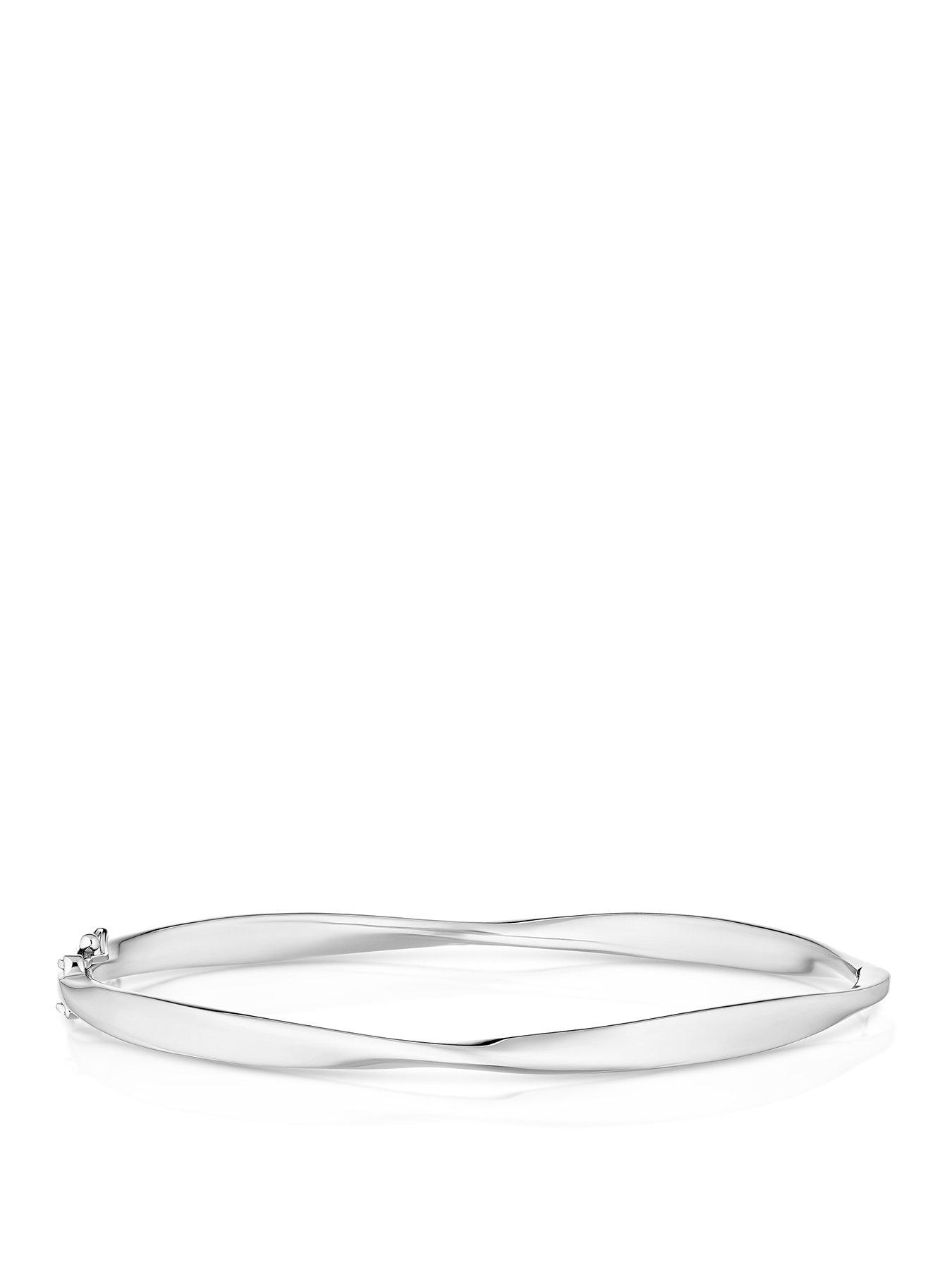 Ernest Jones Sterling Silver Polished Twist Bangle