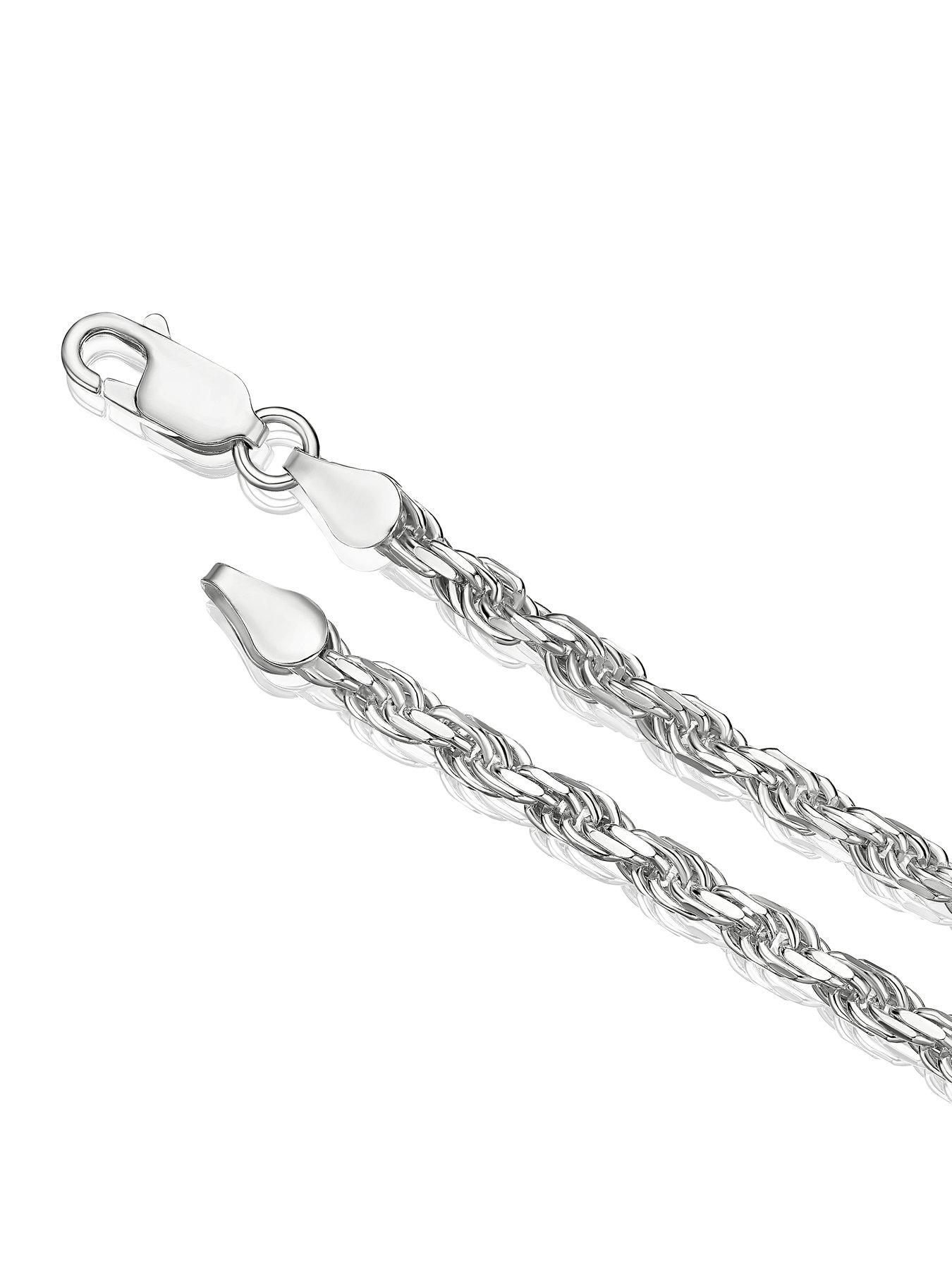 Image 3 of 3 of Ernest Jones Sterling Silver 22" Rope Chain Necklace