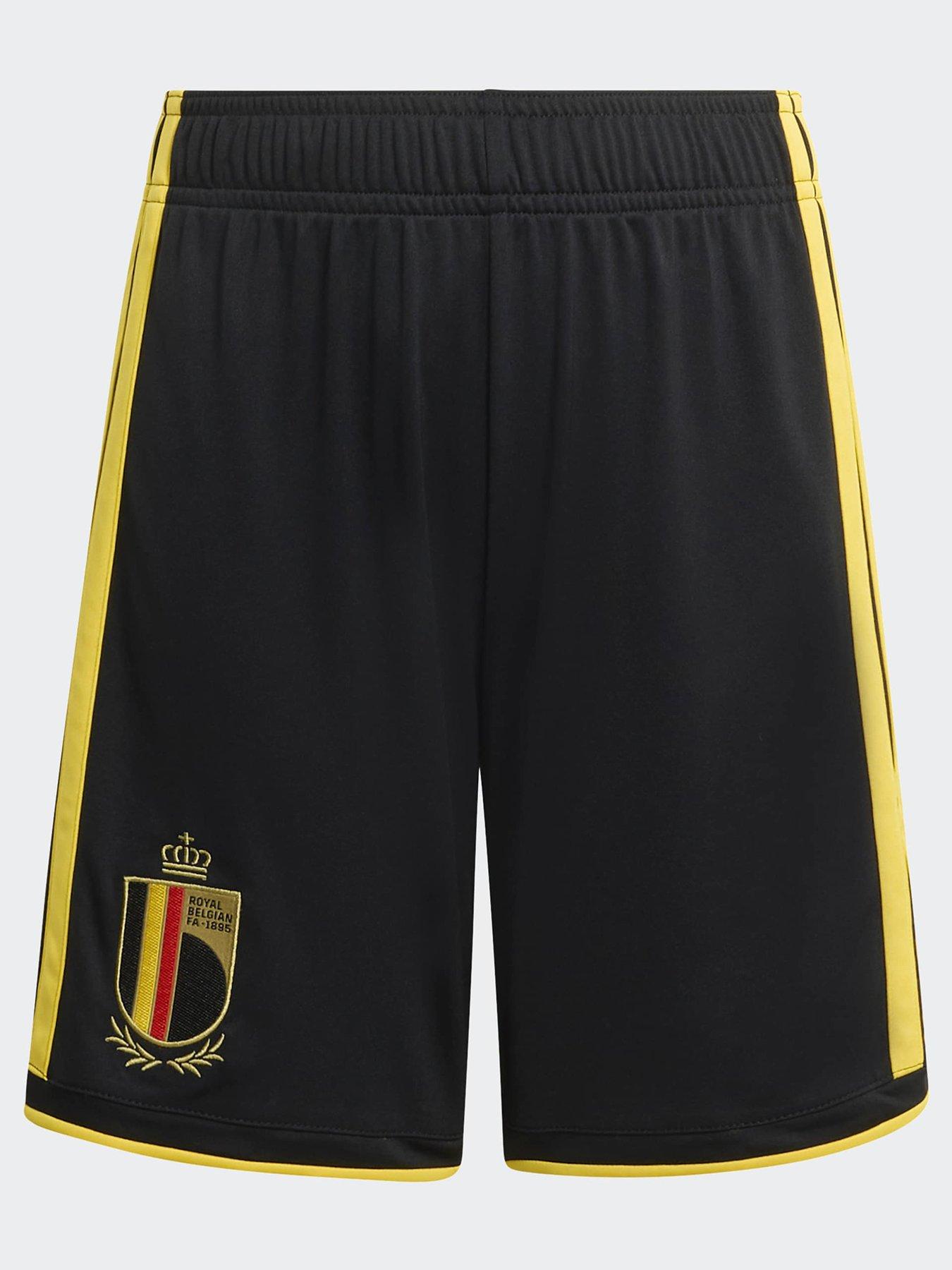 adidas Junior Belgium Replica 26 Home Football Shorts - Black