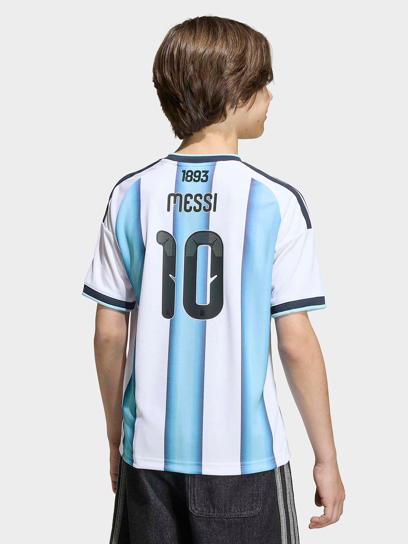Image 3 of 5 of adidas Junior Argentina Replica 26 Home Messi 10 Football Shirt - White