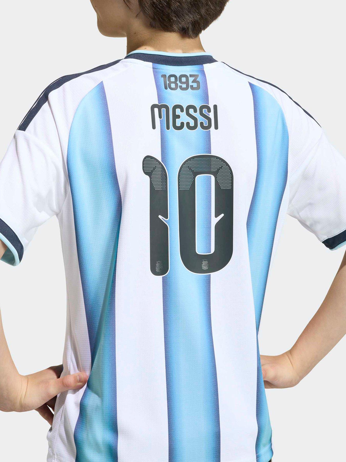 Image 5 of 5 of adidas Junior Argentina Replica 26 Home Messi 10 Football Shirt - White