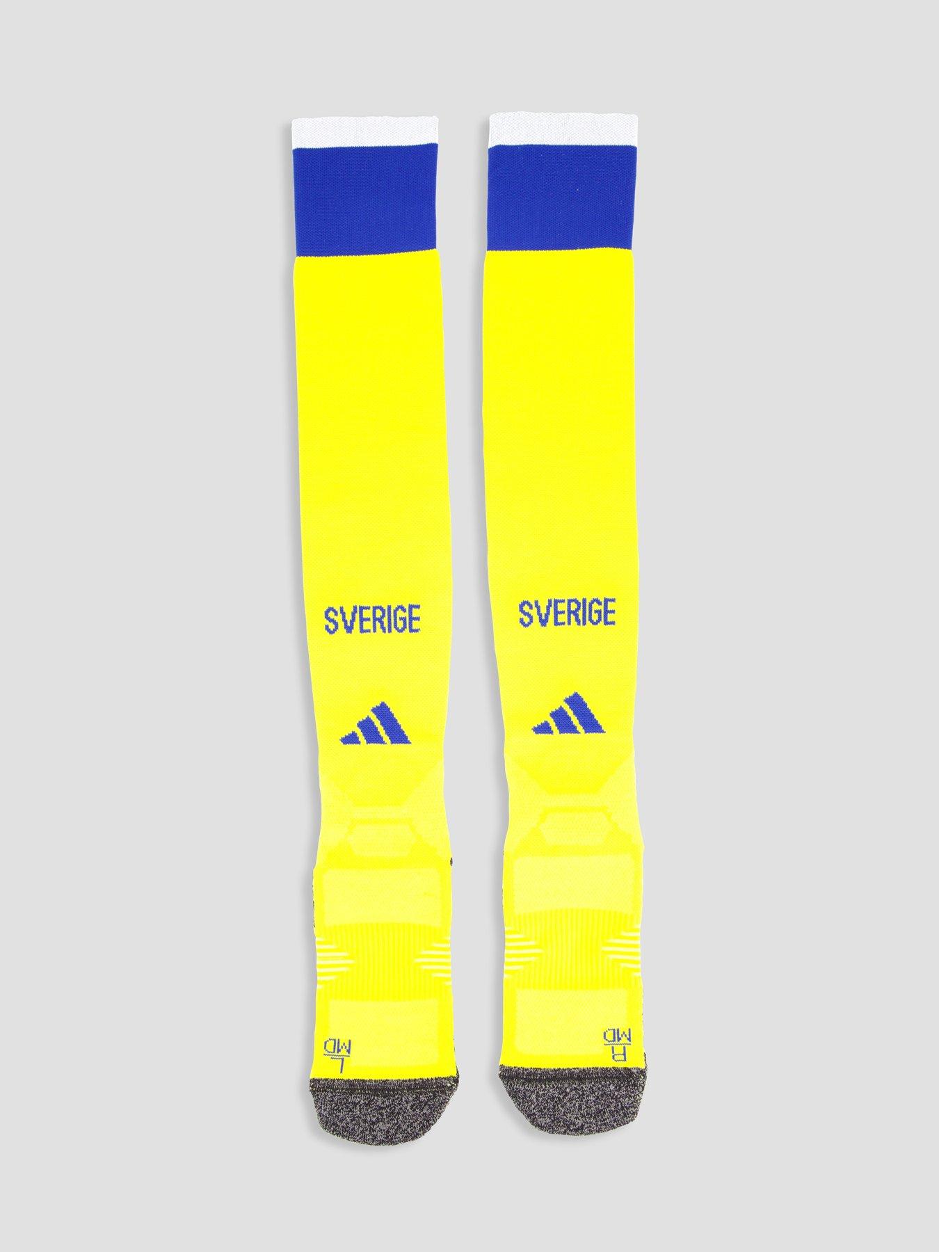 adidas Mens Sweden Home Football Socks, Yellow, Size 12.5-1, Men