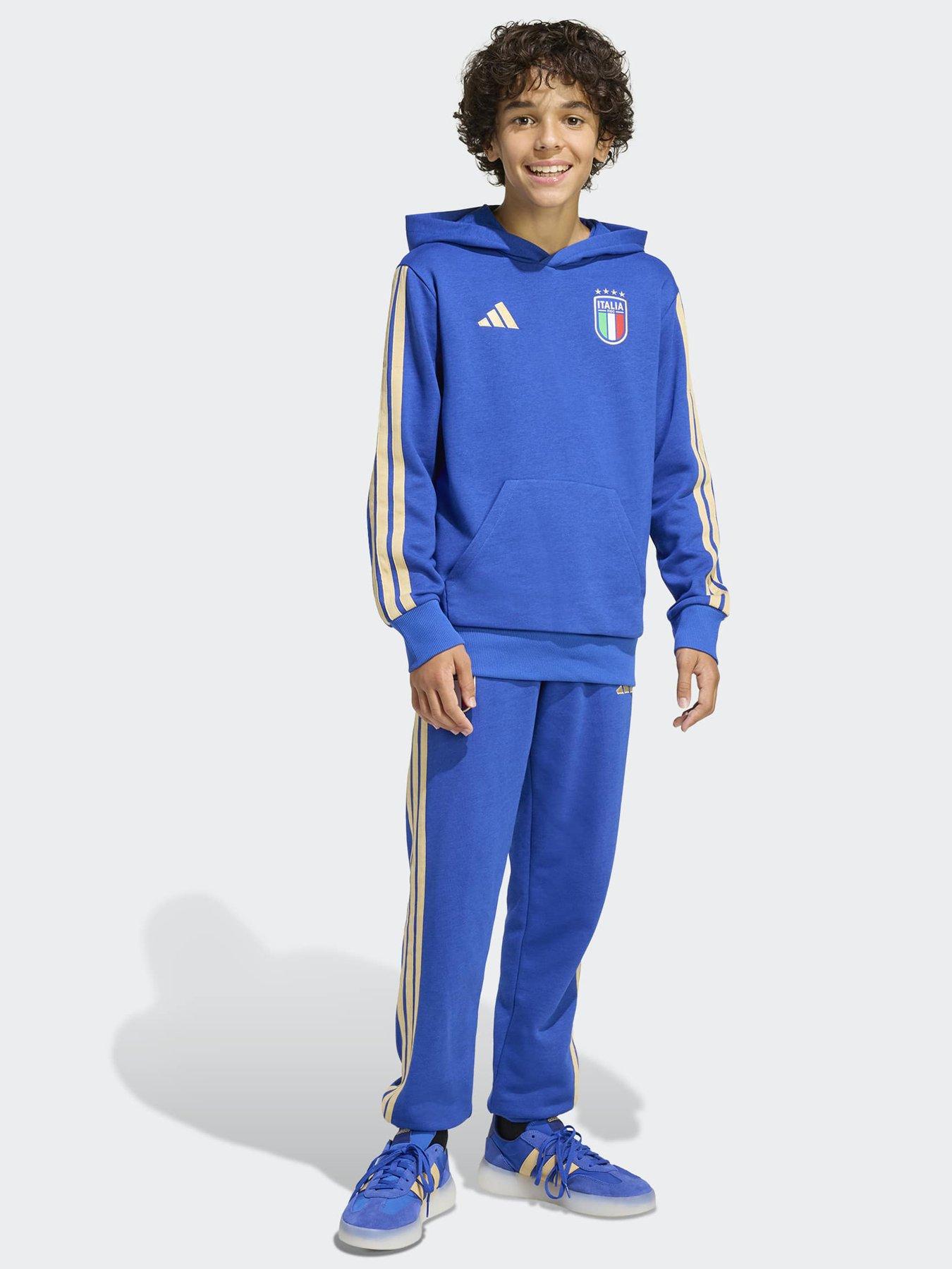 Image 3 of 5 of adidas Junior Italy Dna Hoodie - Blue