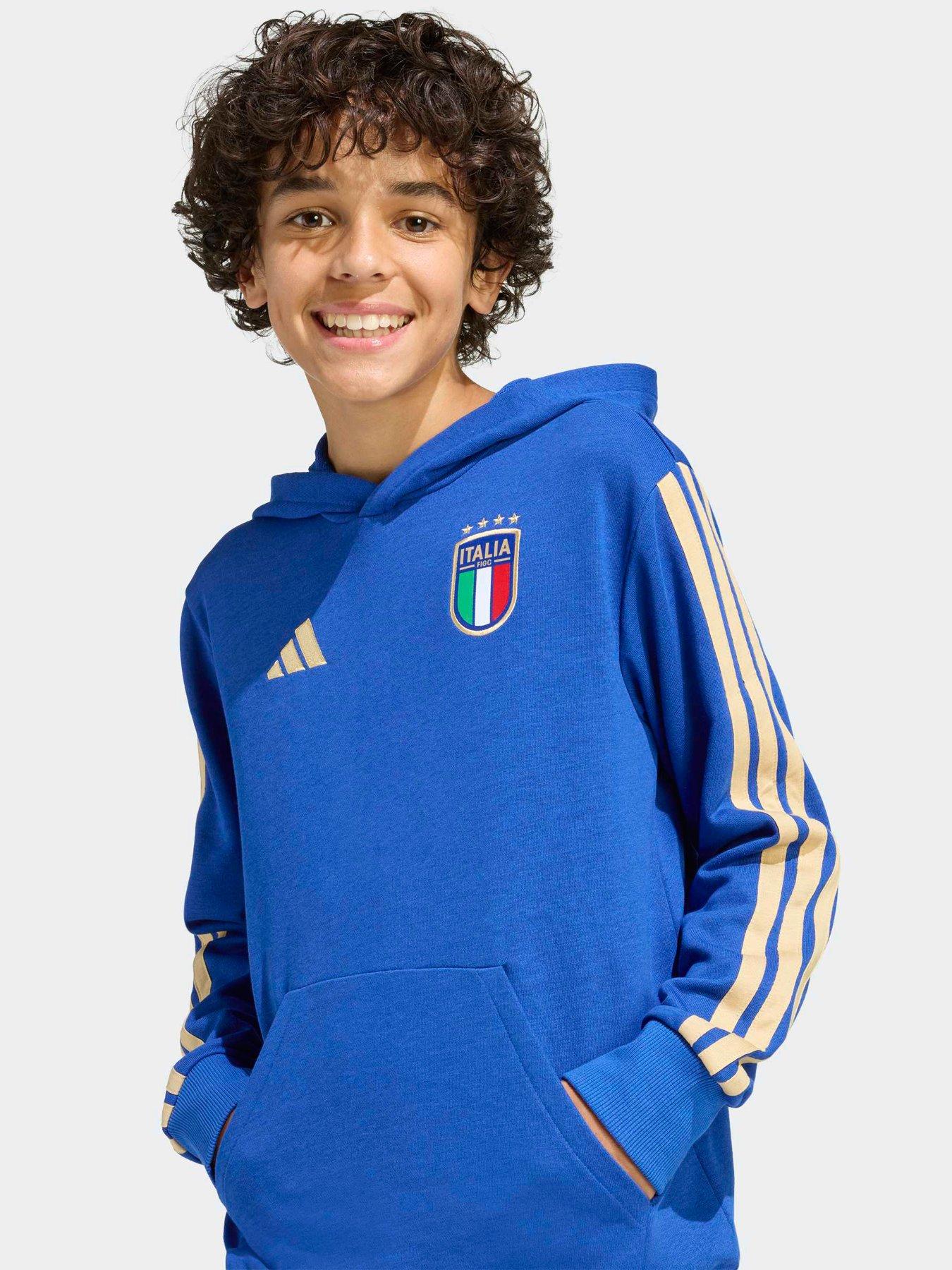 Image 5 of 5 of adidas Junior Italy Dna Hoodie - Blue