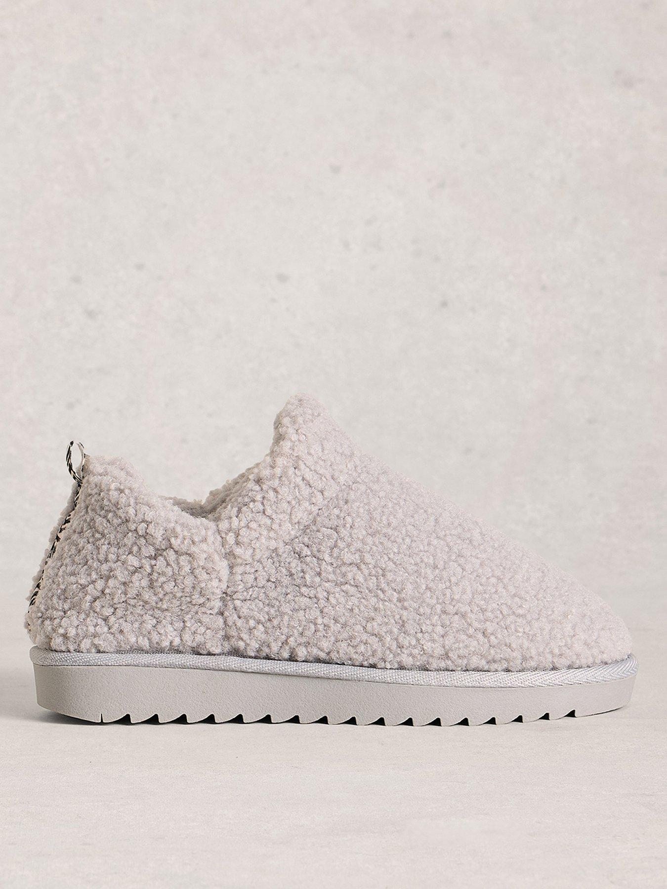 White Stuff Borg Slipper Bootie - Grey