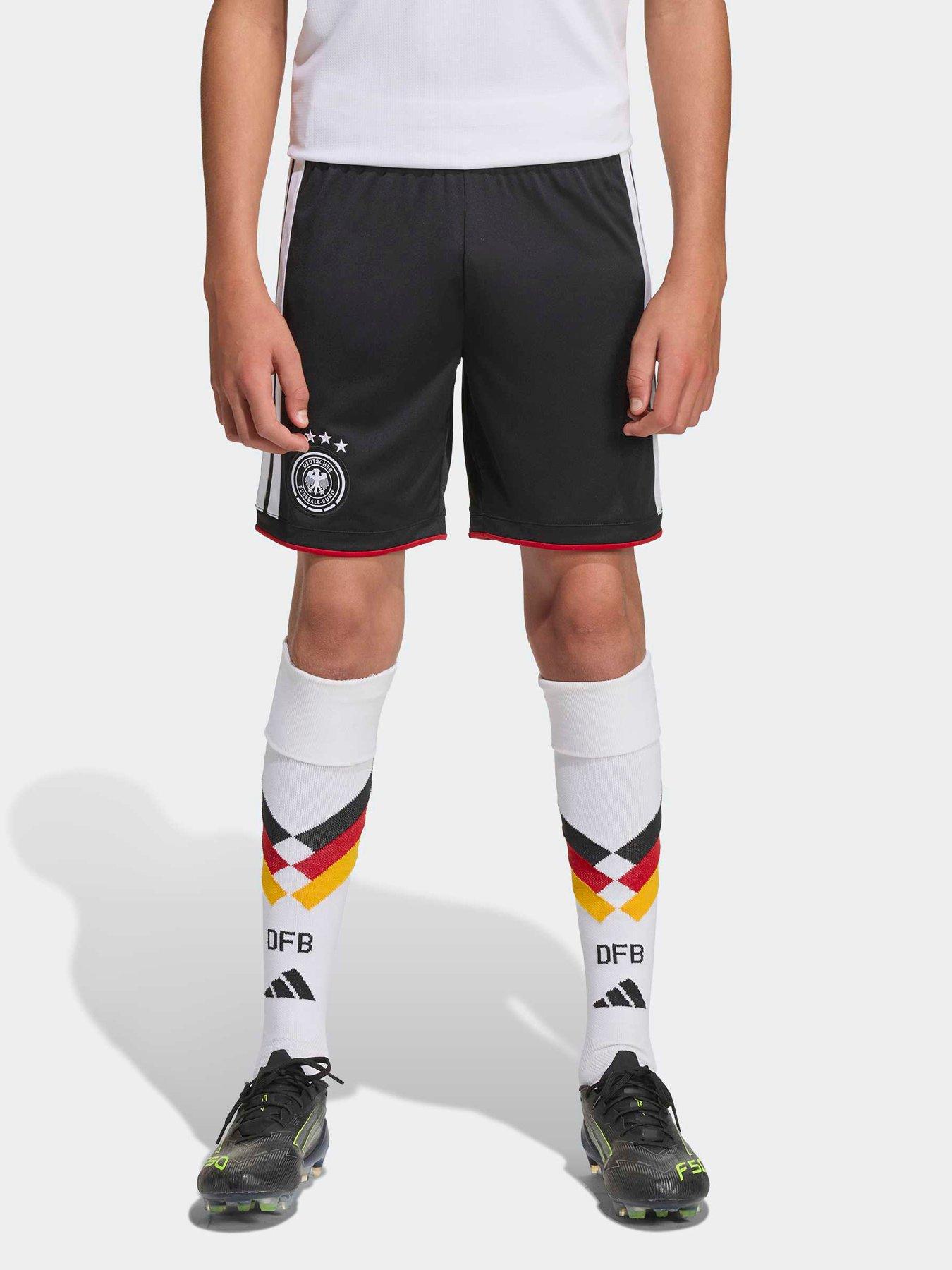 adidas Junior Germany Replica 26 Home Football Shorts - Black