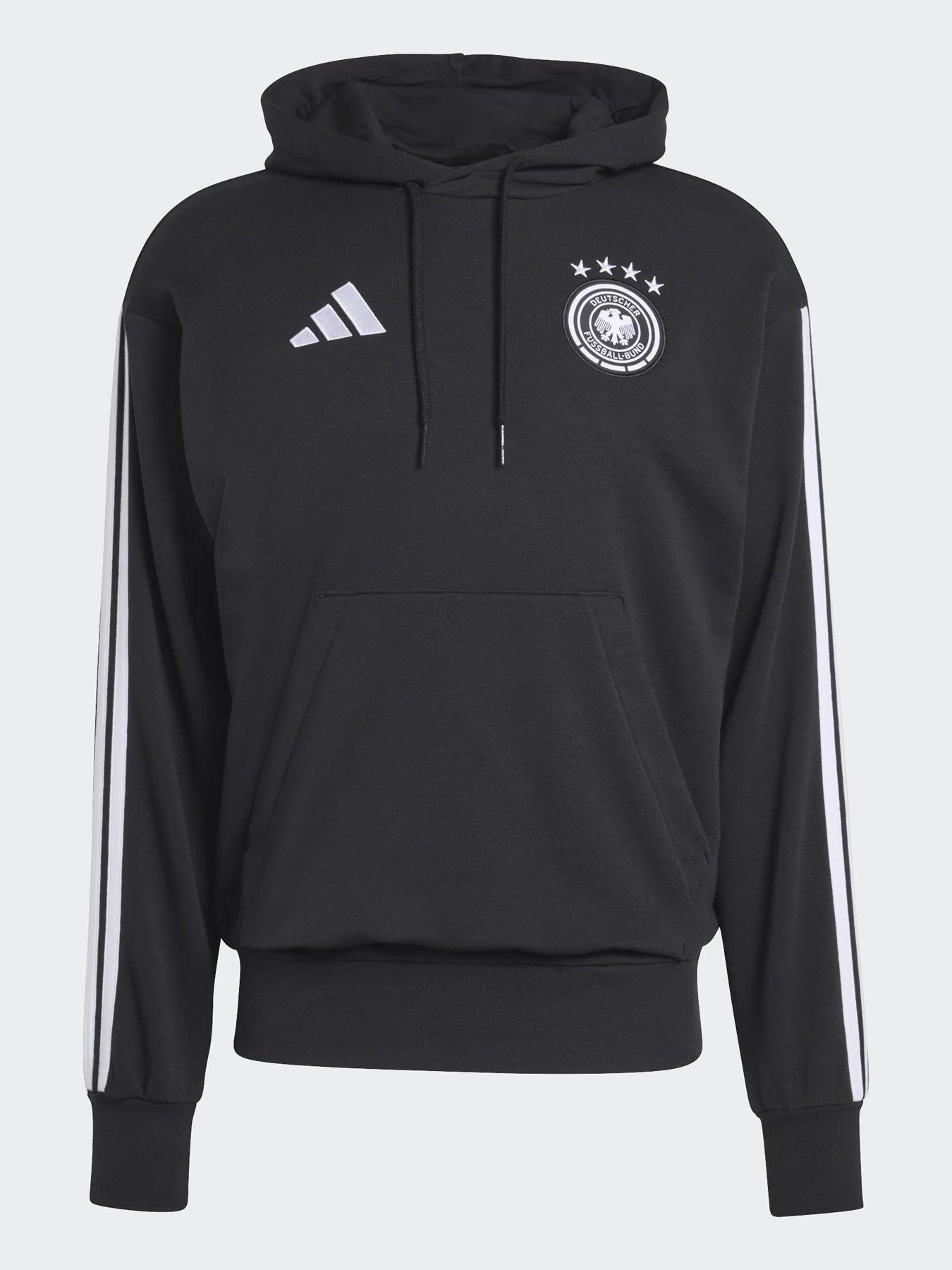adidas Mens Germany DNA Hoodie, Black, Size Xl, Men