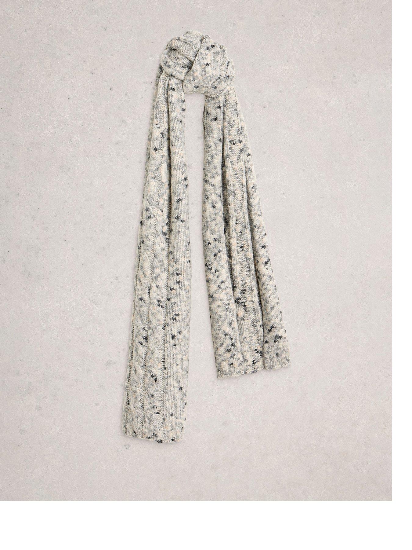 White Stuff Spacedye Knitted Scarf - Grey