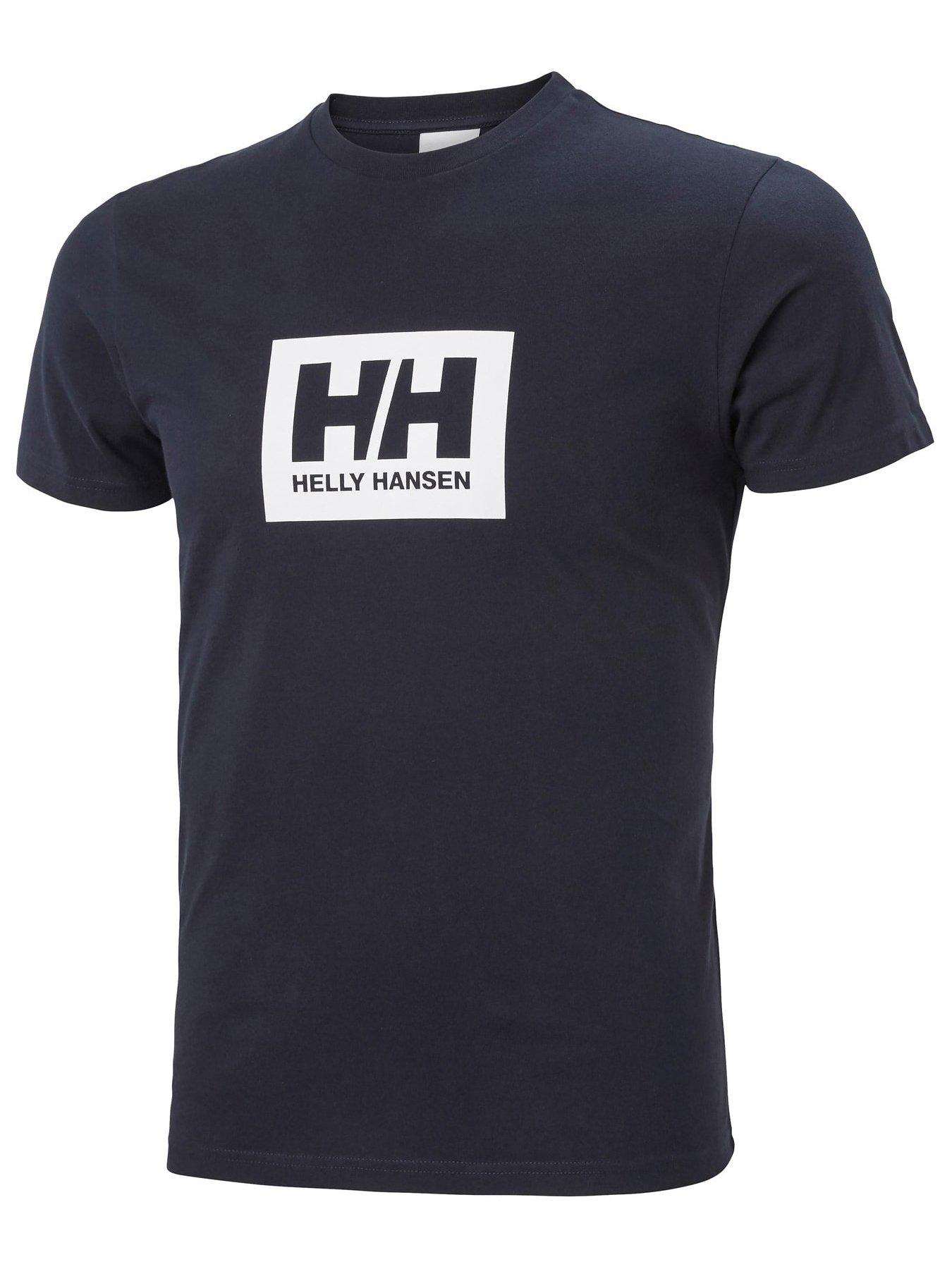 Helly Hansen Mens Hh Box T-shirt, Navy, Size L, Men