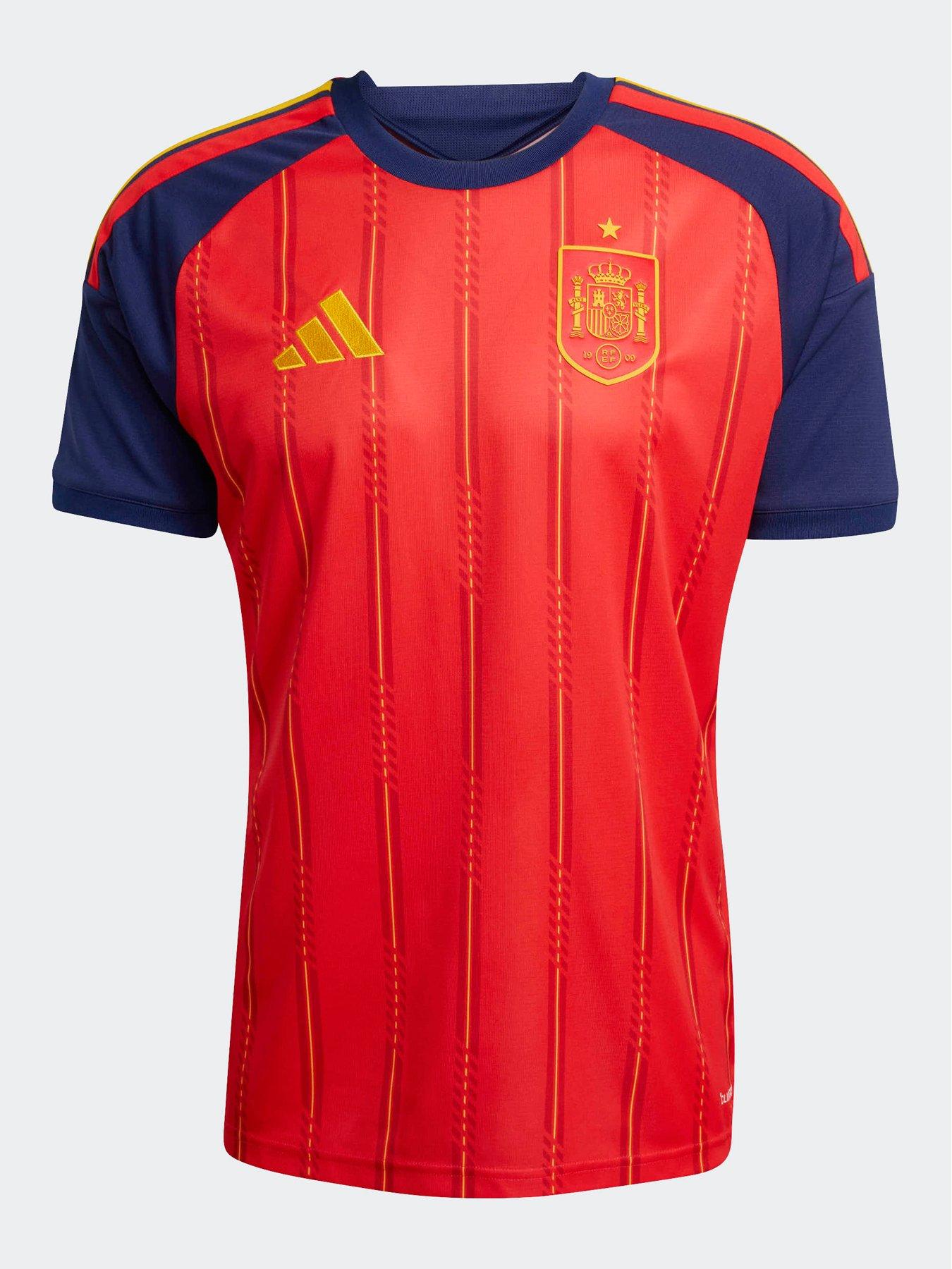 adidas Mens Spain Replica 26 Home Football Shirt, Vivred, Size L, Men