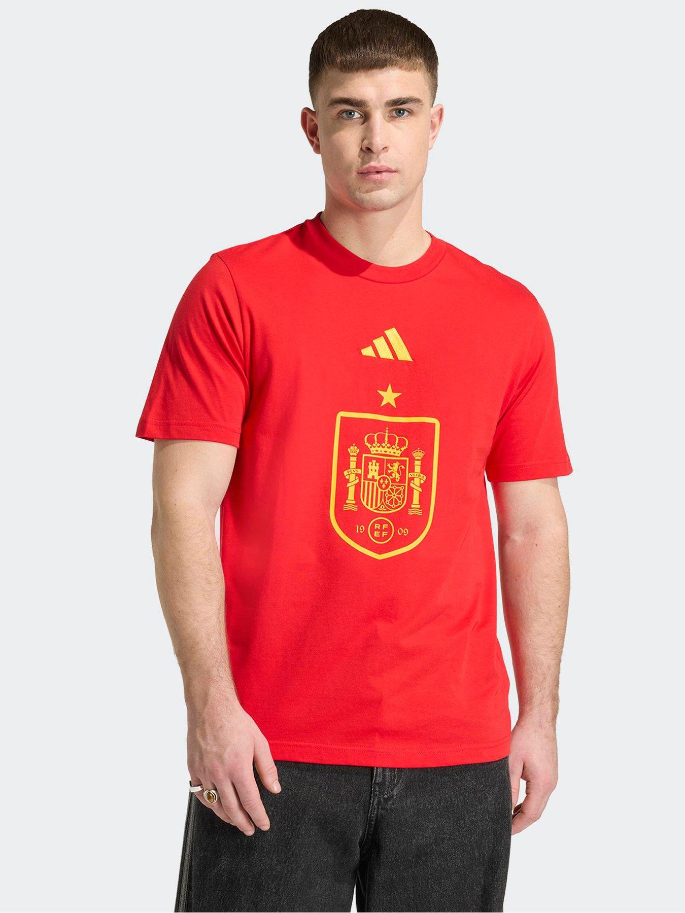 adidas Mens Spain DNA Graphic T-Shirt, Vivred, Size L, Men