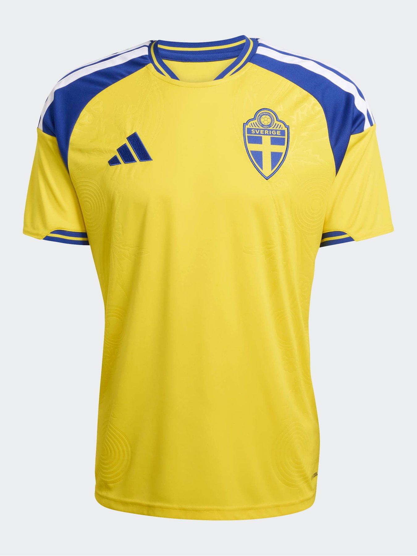 adidas Mens Sweden Replica 26 Home Football Shirt - Yellow