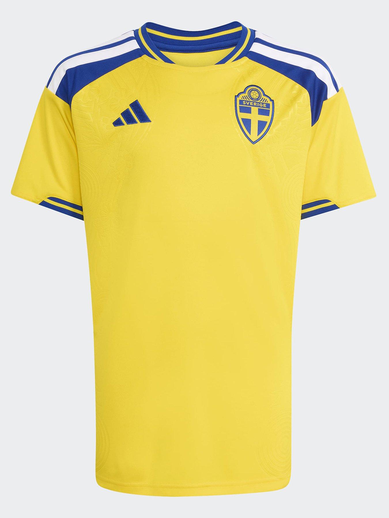 Adidas Junior Sweden Replica 26 Home Football Shirt - Yellow