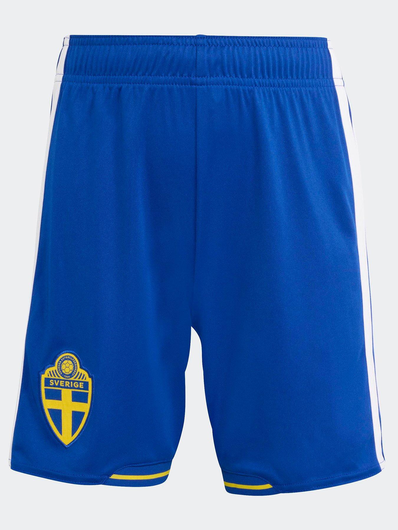 adidas Junior Sweden Replica 26 Home Football Shorts - Blue