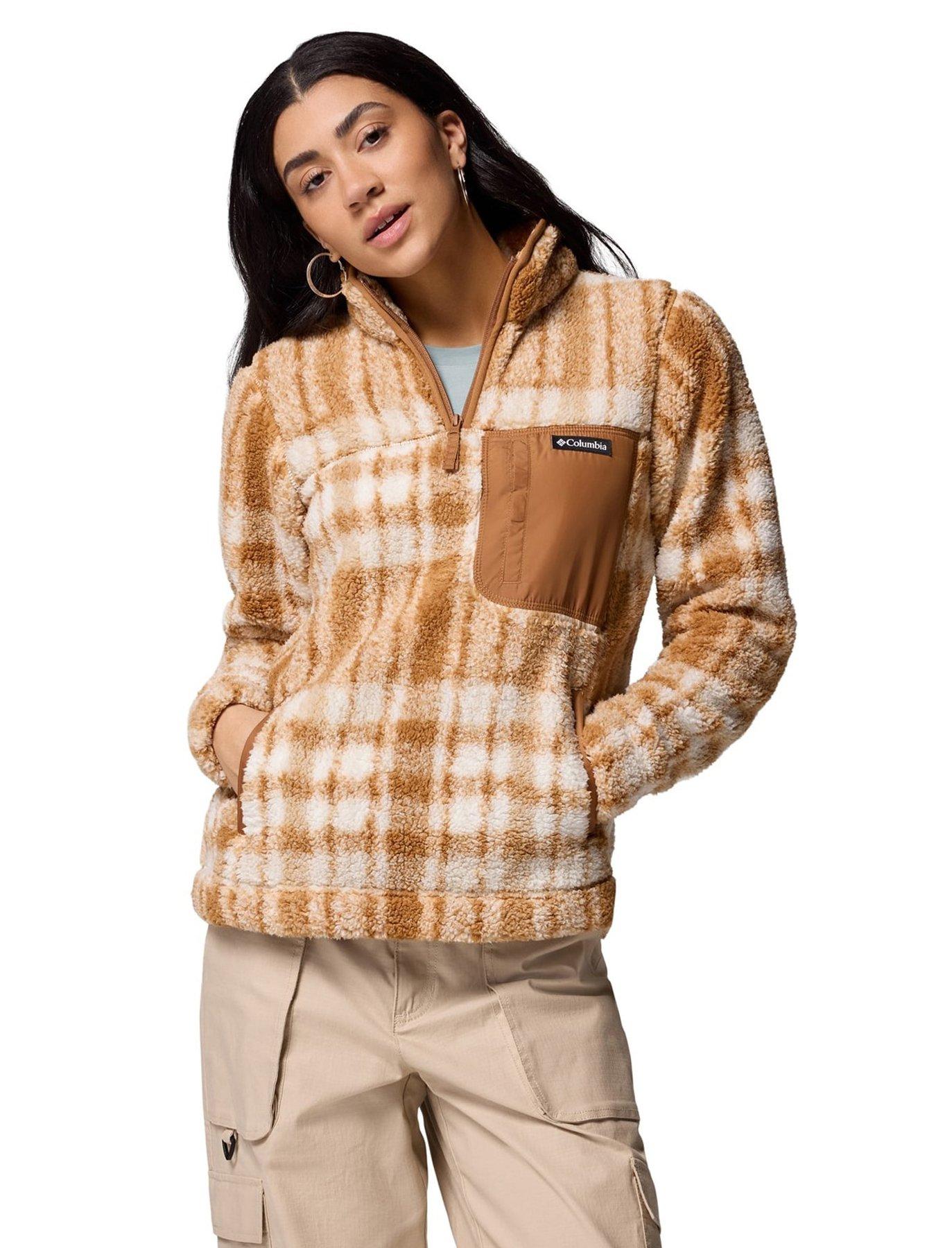 Columbia Womens West Bend 1/4 Zip Fleece - Brown