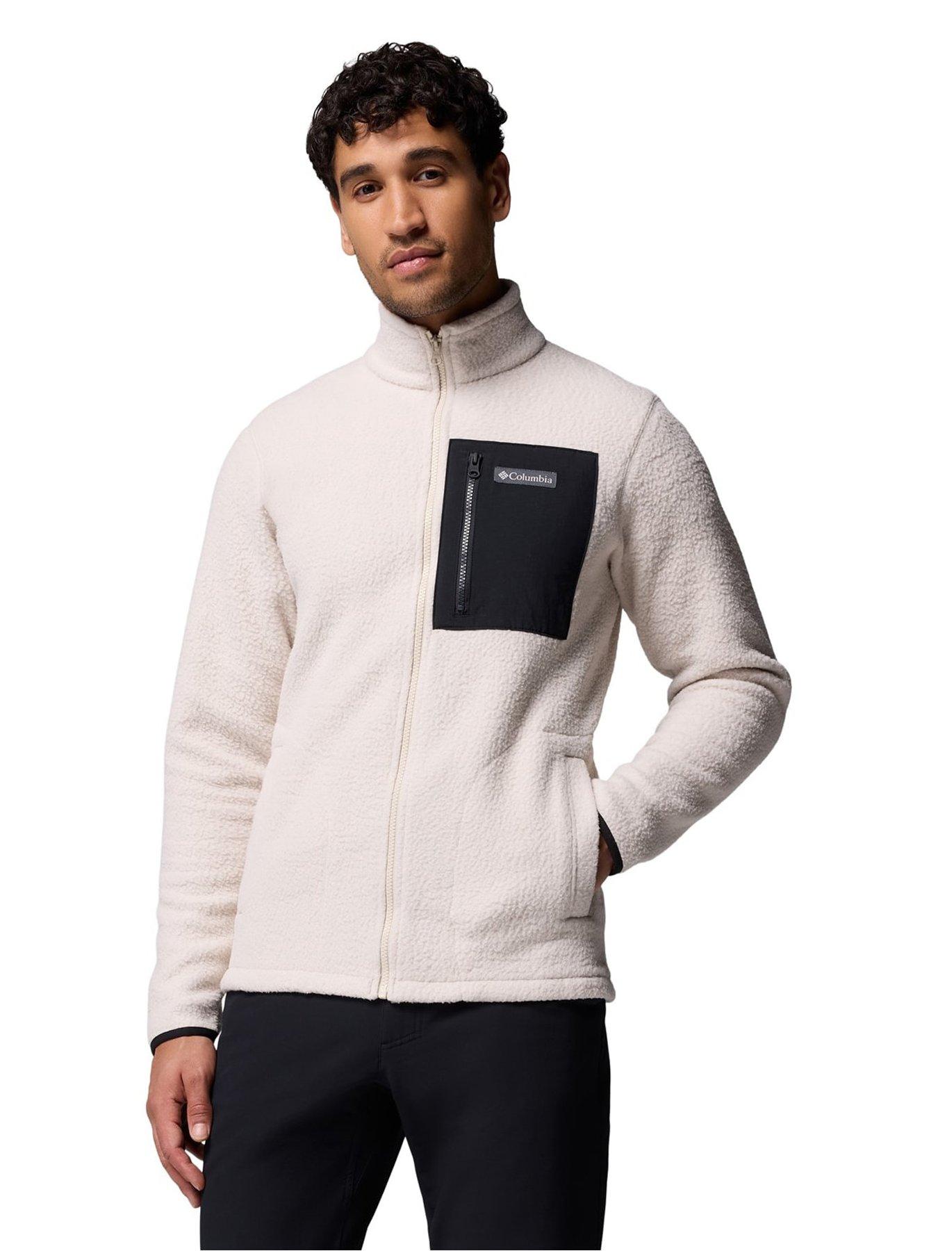 Columbia Mens Jasper Ridge Pebbled Full Zip Fleece - Beige