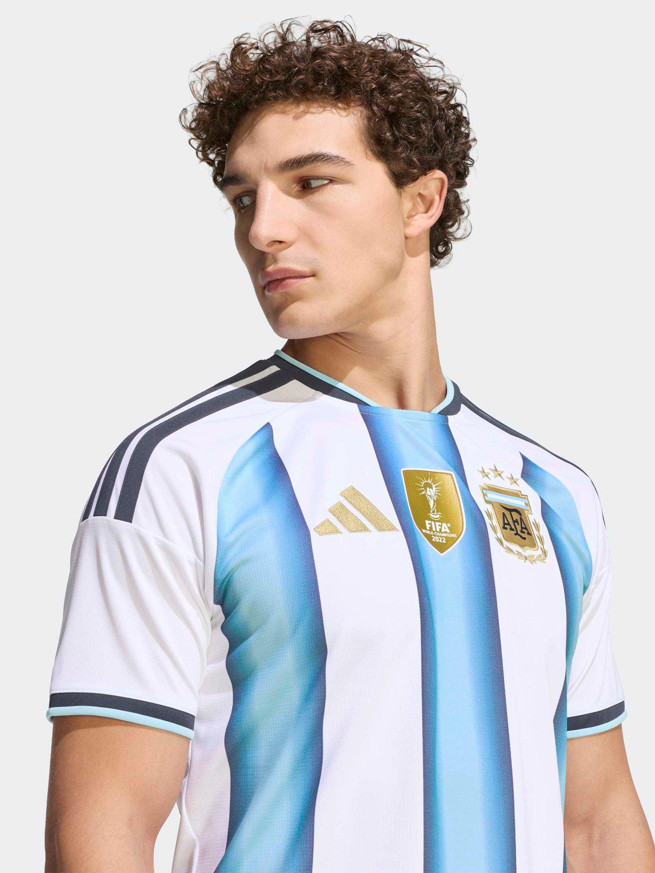 adidas Mens Argentina Replica 26 Home Football Shirt - White | Very
