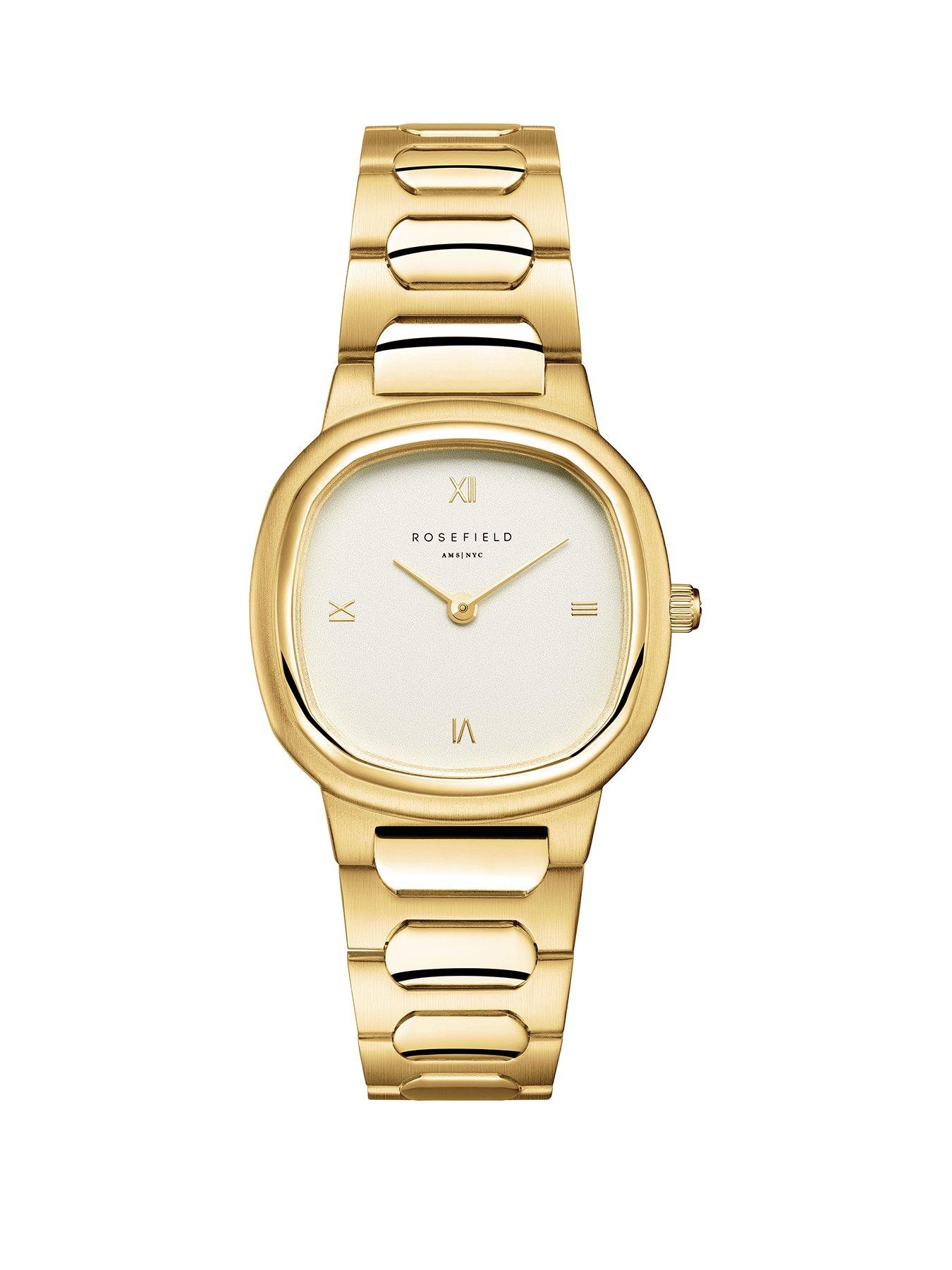 Rosefield Rosefield Gaia 30mm Case Matt White Dial Gold IP Stainless Steel