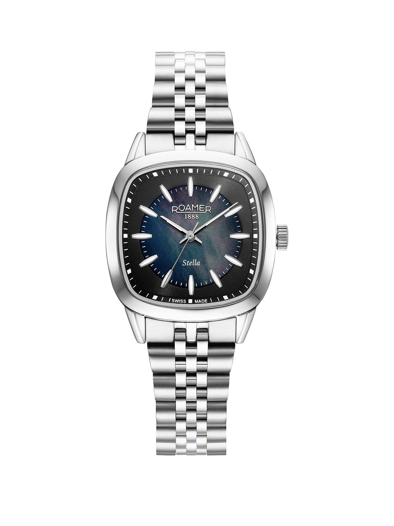 Roamer of Switzerland Roamer Stella TV Case Shape Black MOP Dial Stainless Steel