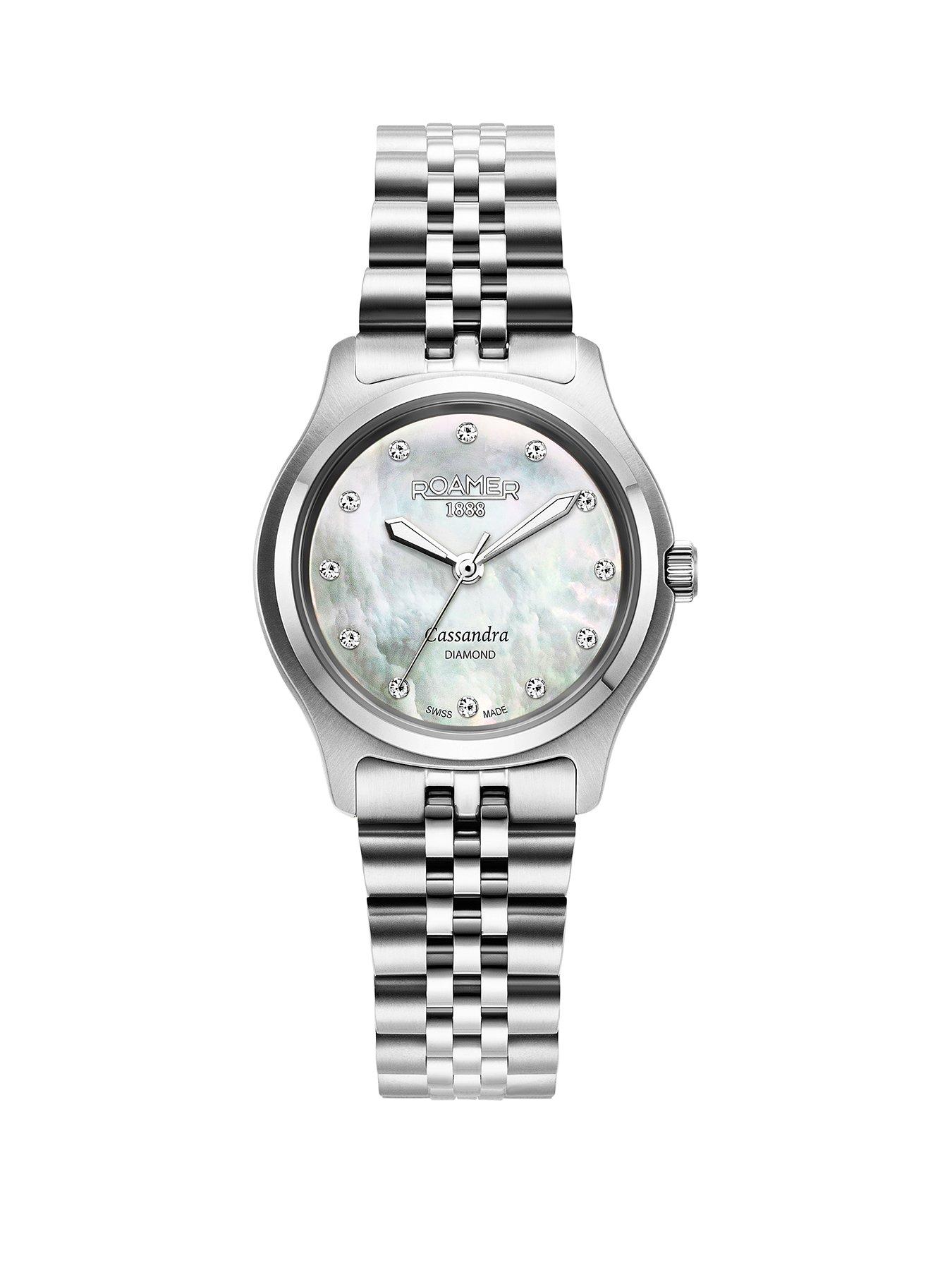 Image 1 of 4 of Roamer of Switzerland Roamer Cassandra White MOP Diamond Dial Stainless Steel