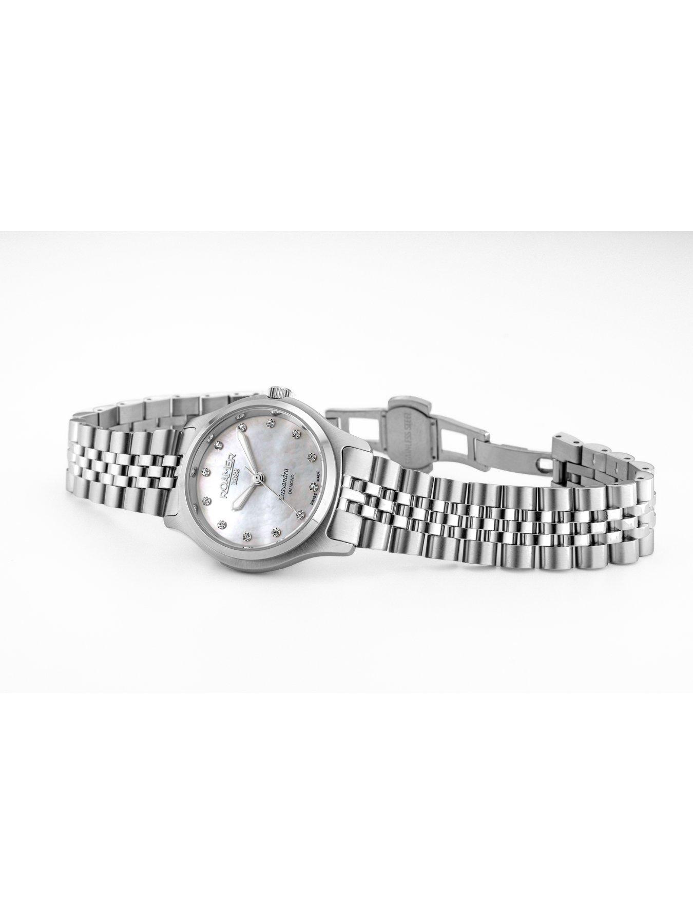 Image 4 of 4 of Roamer of Switzerland Roamer Cassandra White MOP Diamond Dial Stainless Steel