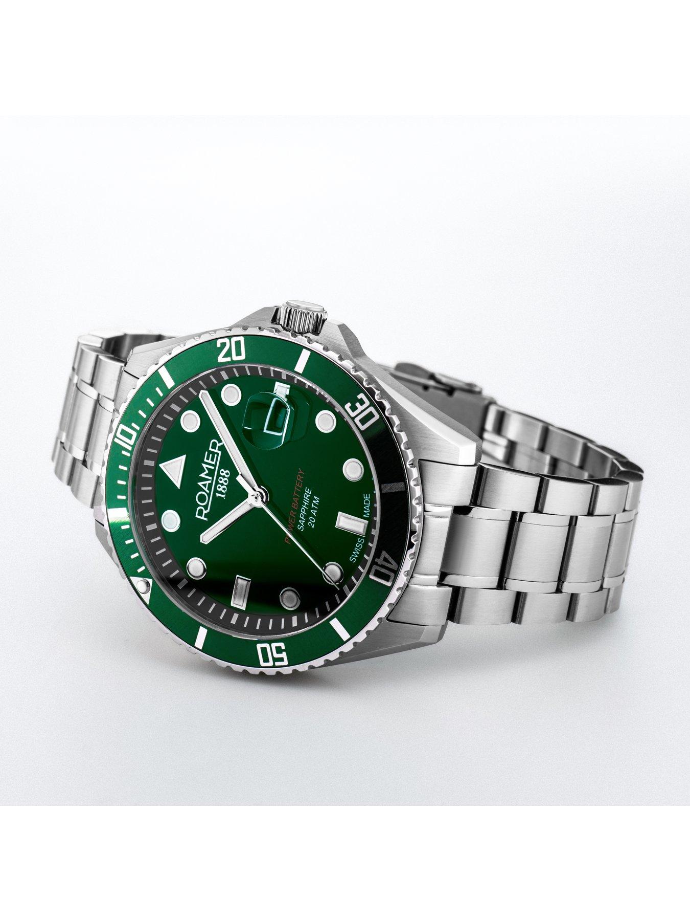 Image 4 of 4 of Roamer of Switzerland Pro Diver 200 Scuba Power Green Dial Watch