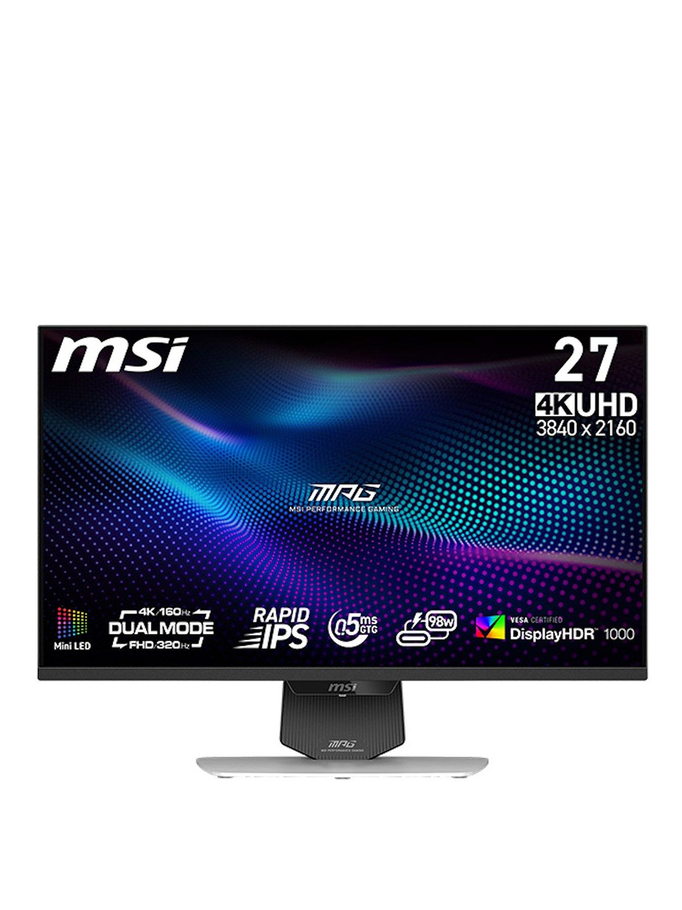 MSI MPG 274URDFW E16M 27-inch, 4K UHD, Dual Mode 160Hz UHD/320Hz FHD, Rapid IPS, Adaptive Sync Gaming Monitor