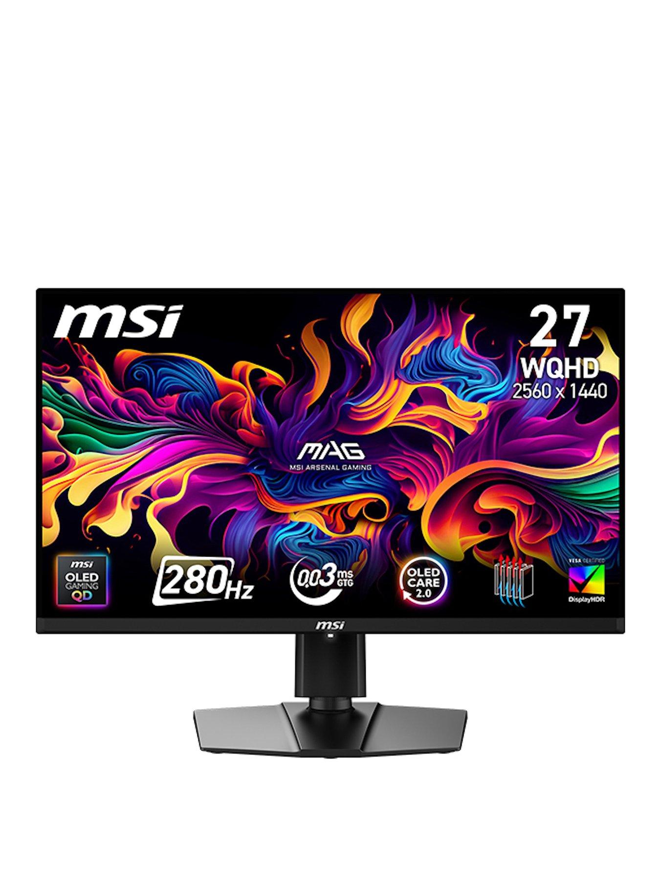 MSI MAG 271QP QD-OLED X28 27-inch, QD-OLED, WQHD, 280Hz, 0.03ms, Adaptive Sync Gaming Monitor