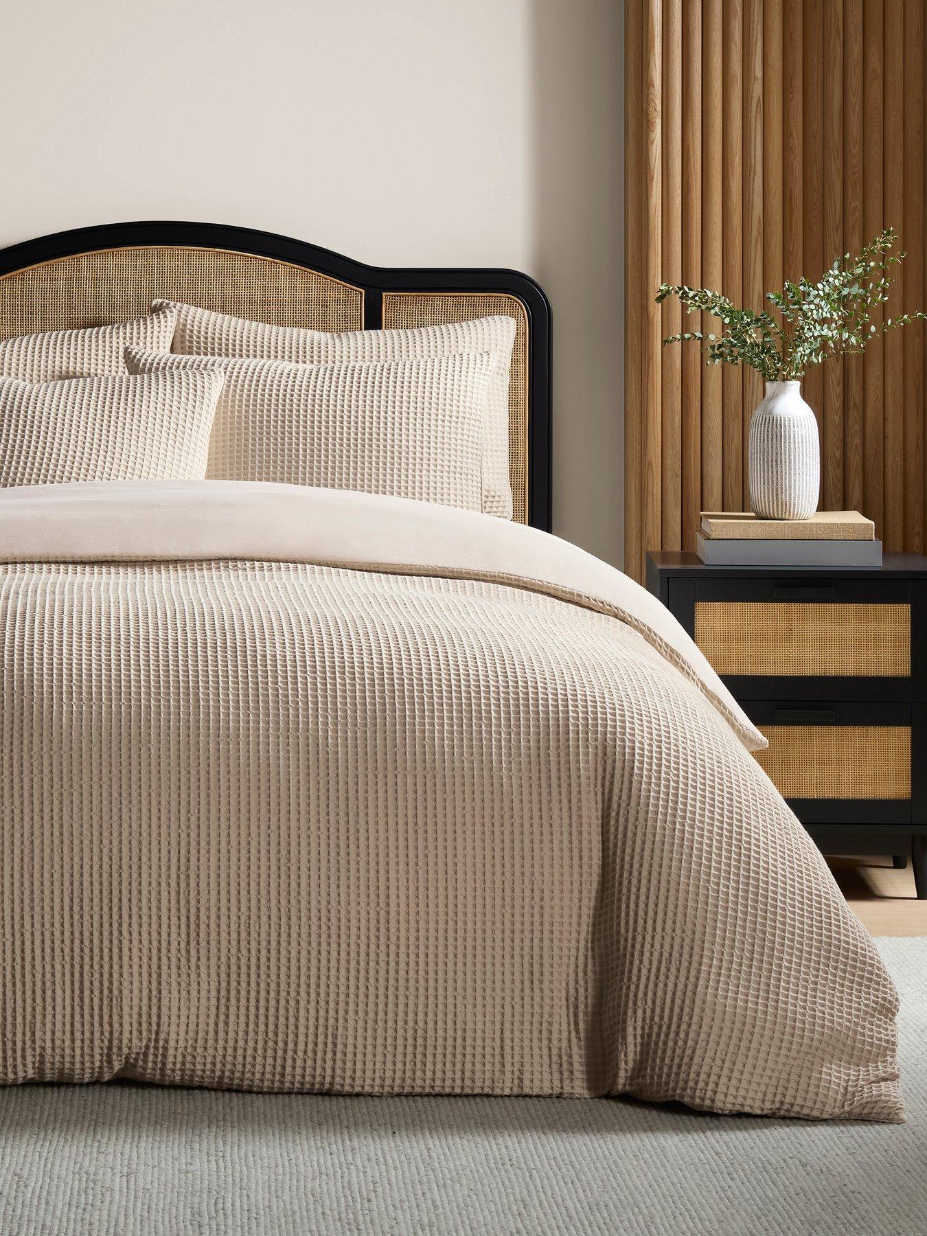Dusk: Portofino Waffle Duvet Cover - Natural