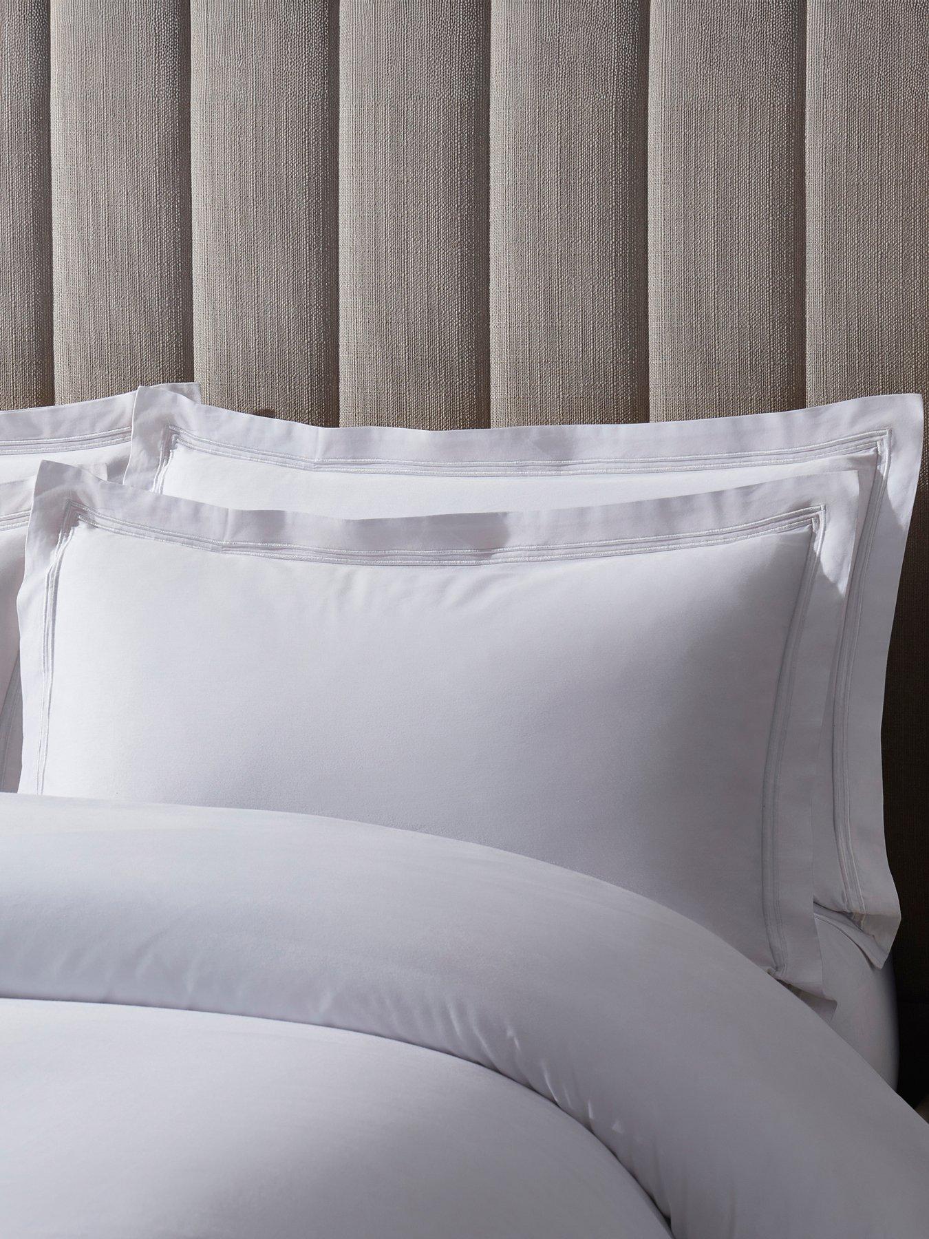 Dusk Regent Double Marrow Stitch 400 Thread Count Oxford White Pillowcase Pair