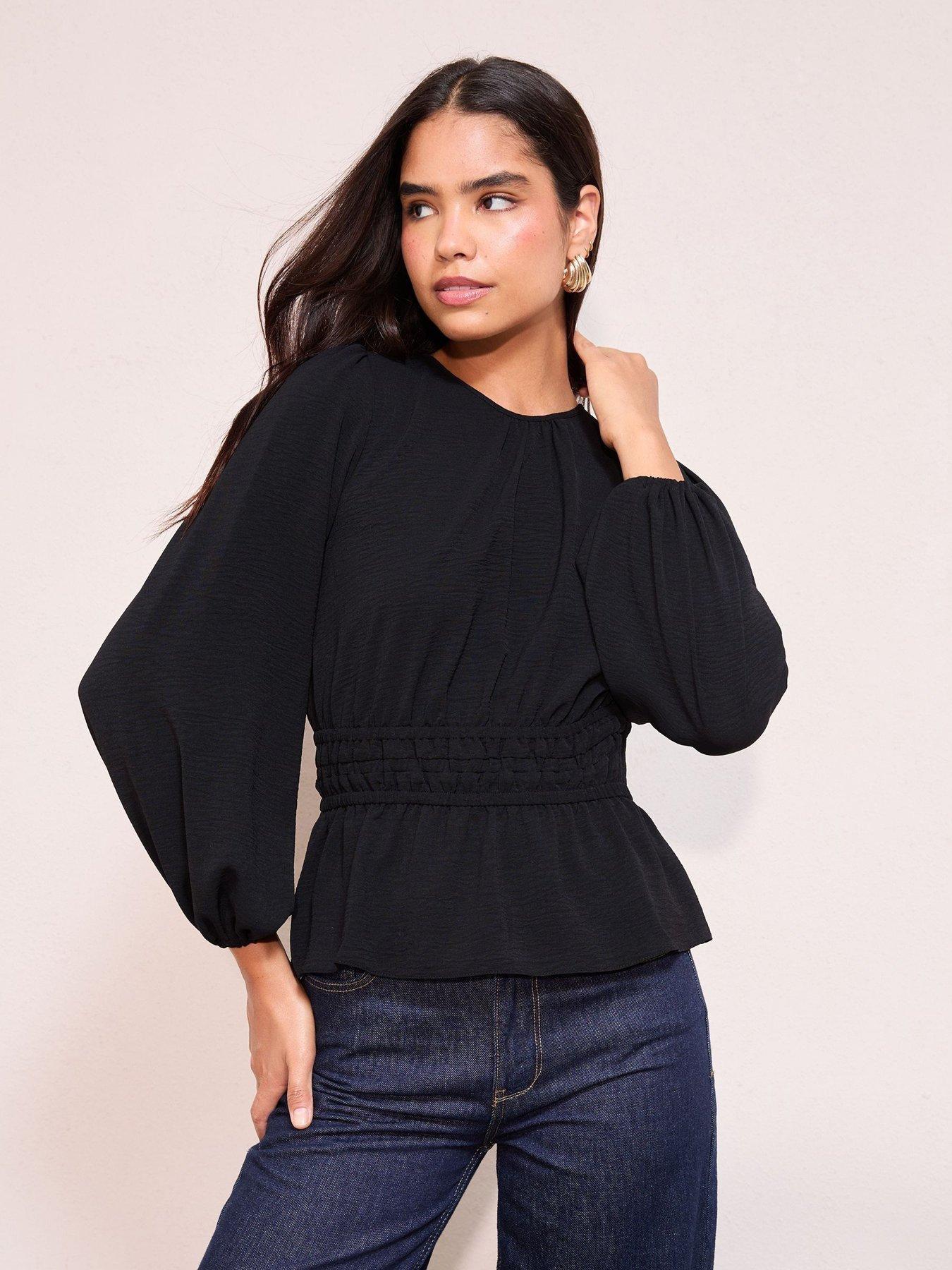 Friends Like These Lace Satin Mix Shell Top - Black