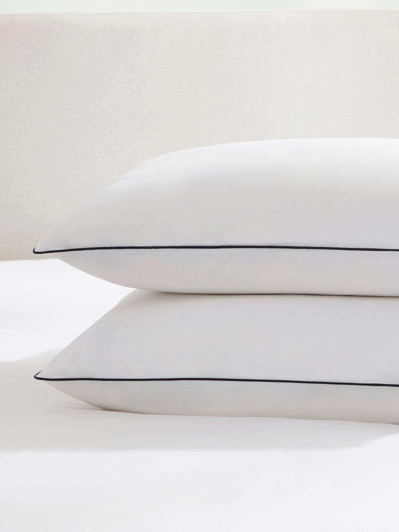 Image 1 of 3 of Dusk Cambridge Piped Edge Classic Pillowcase Set- Black 2 Pack