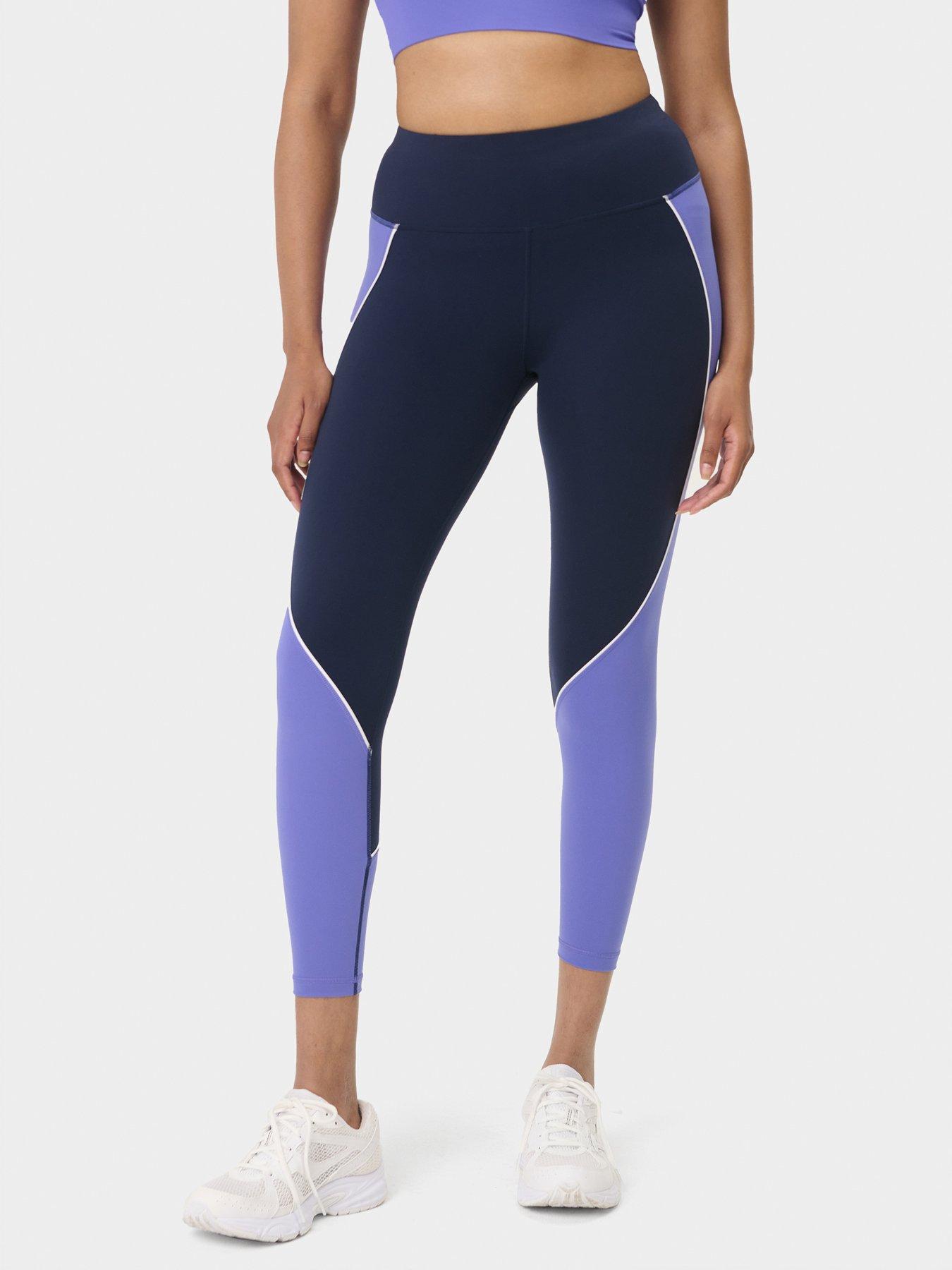 Sweaty Betty Womens Training Power 7/8 Colourblock Workout Tights - Blue