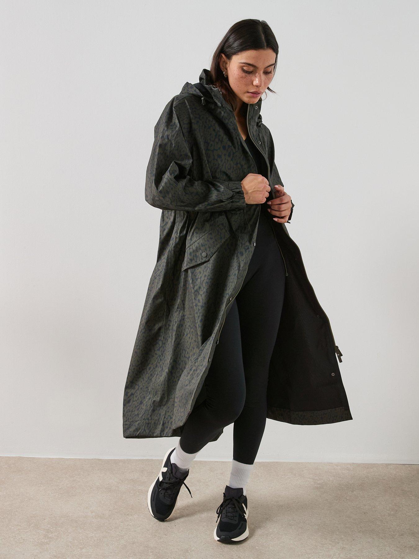 Sweaty Betty: Womens Motion Technical Longline Parka Coat - Green