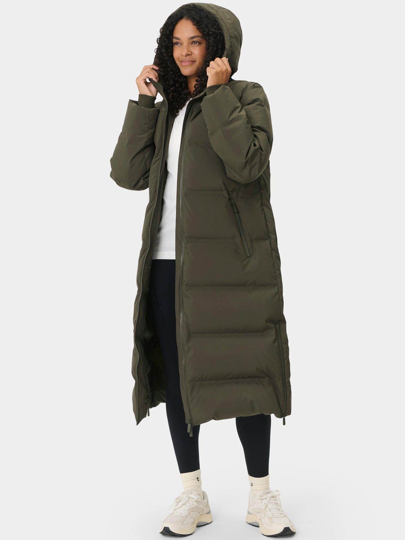 Sweaty Betty Womens Nimbus Longline Waterproof Puffer Coat - Green