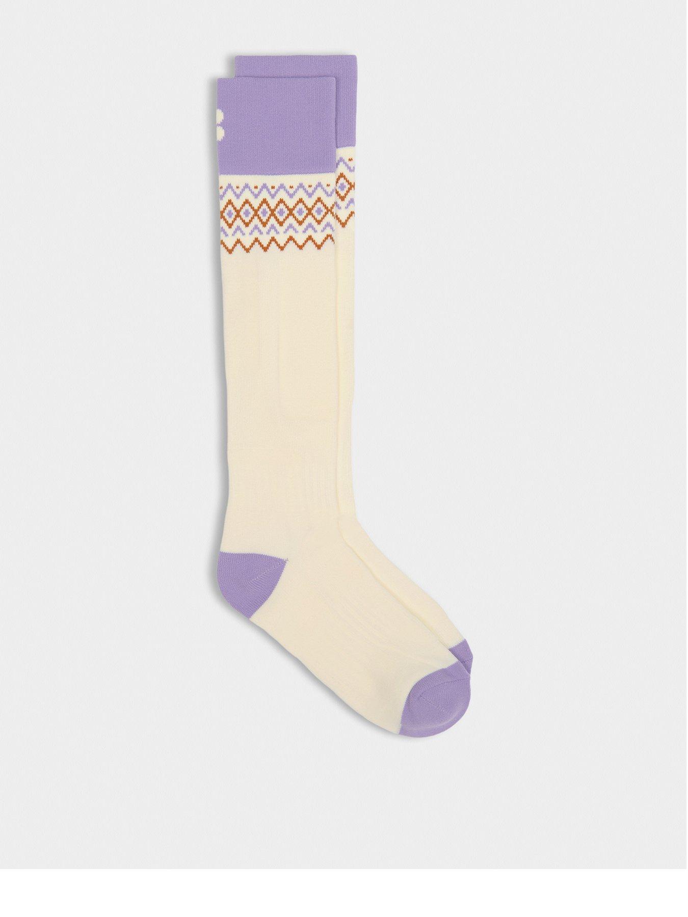 Sweaty Betty Womens Ski Fairisle Socks - Purple