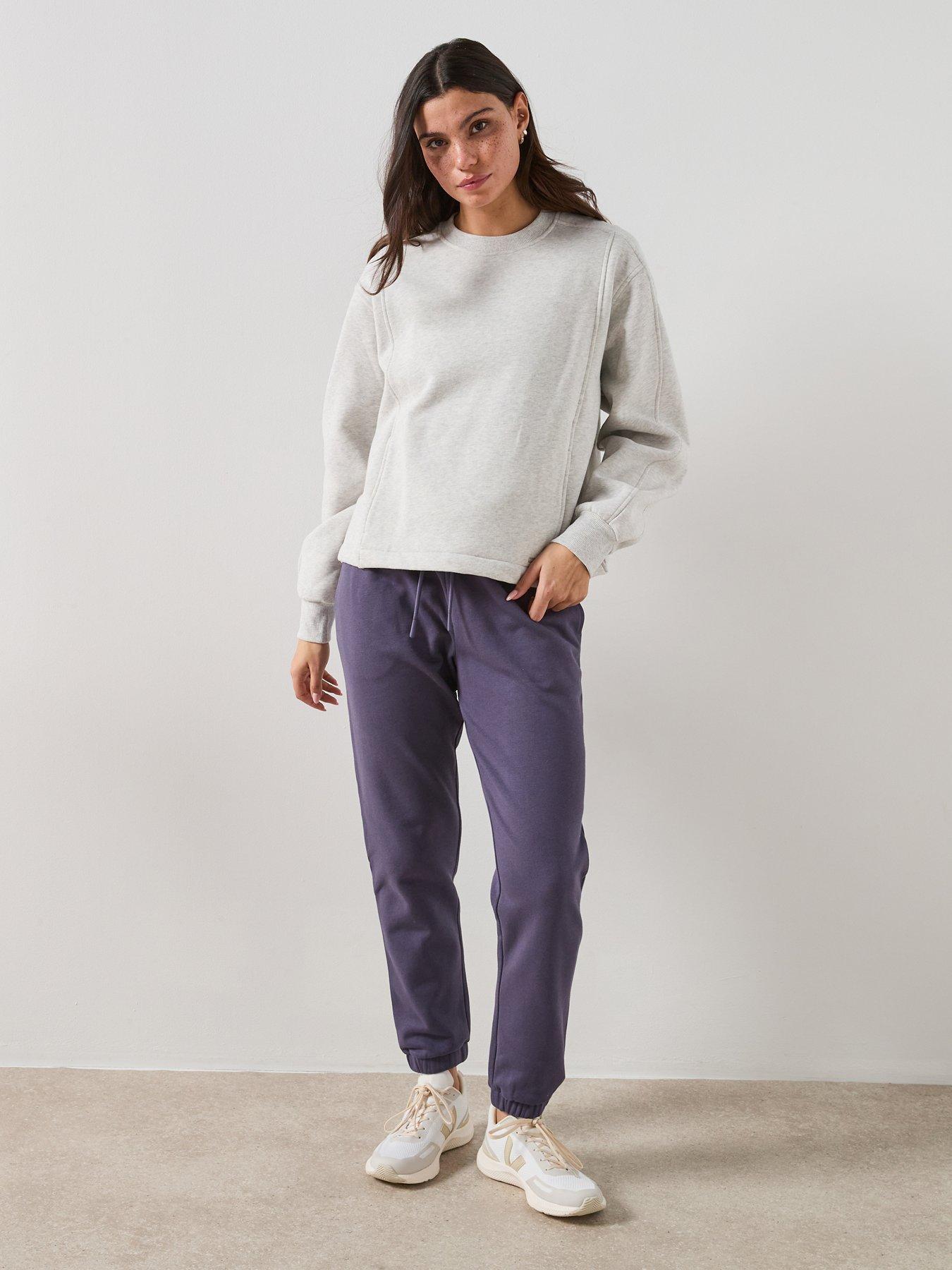 Image 3 of 5 of Sweaty Betty Womens Training Premium Brushed Crew Neck Sweatshirt - Grey