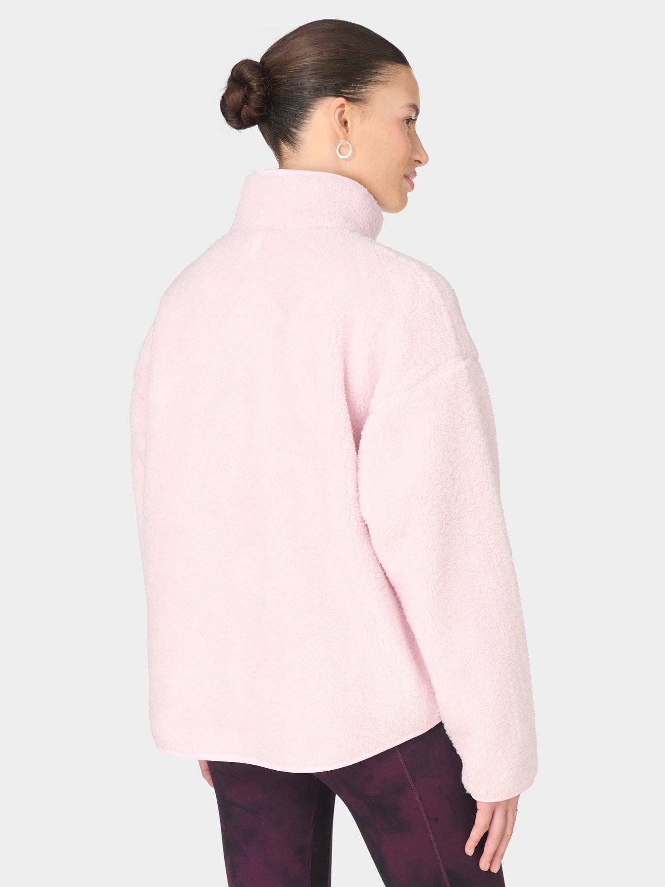 Image 3 of 6 of Sweaty Betty Women's Training New Plush Half Zip Sweat - Pink