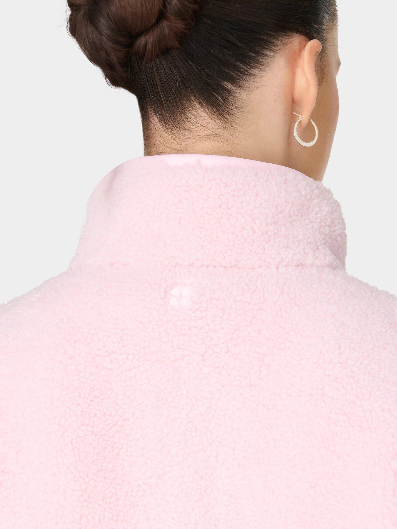 Image 5 of 6 of Sweaty Betty Women's Training New Plush Half Zip Sweat - Pink